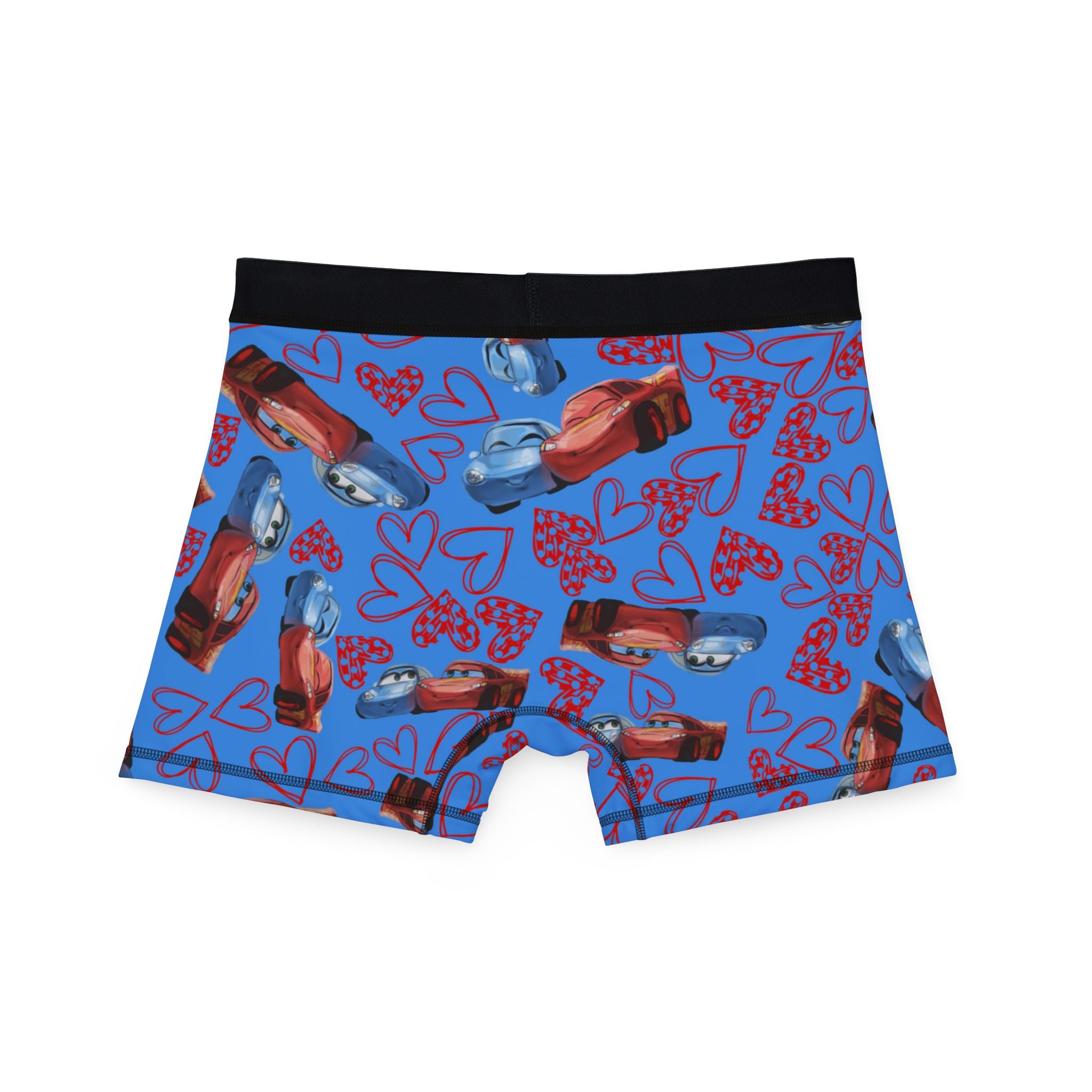 Men's boxers mcqueen couples hearts cyan