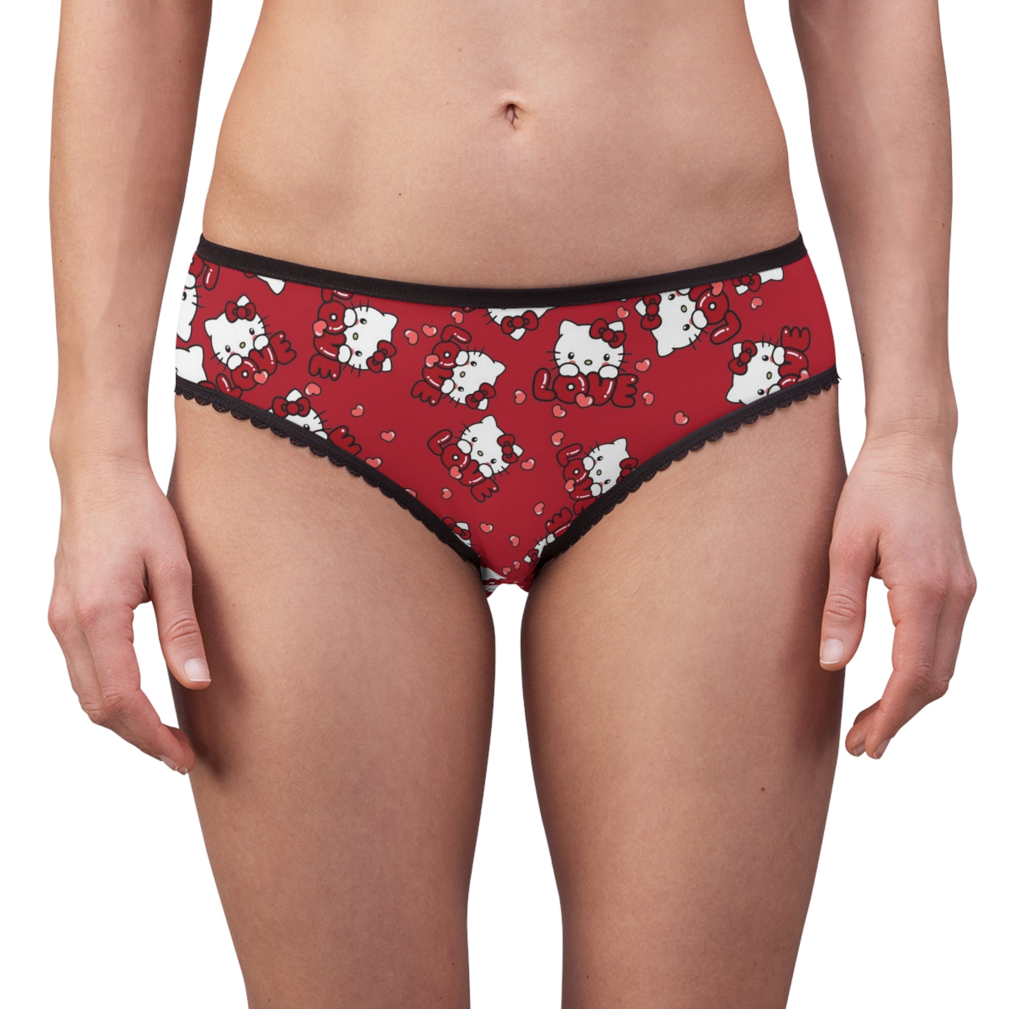 Women's briefs kitty valentine love red