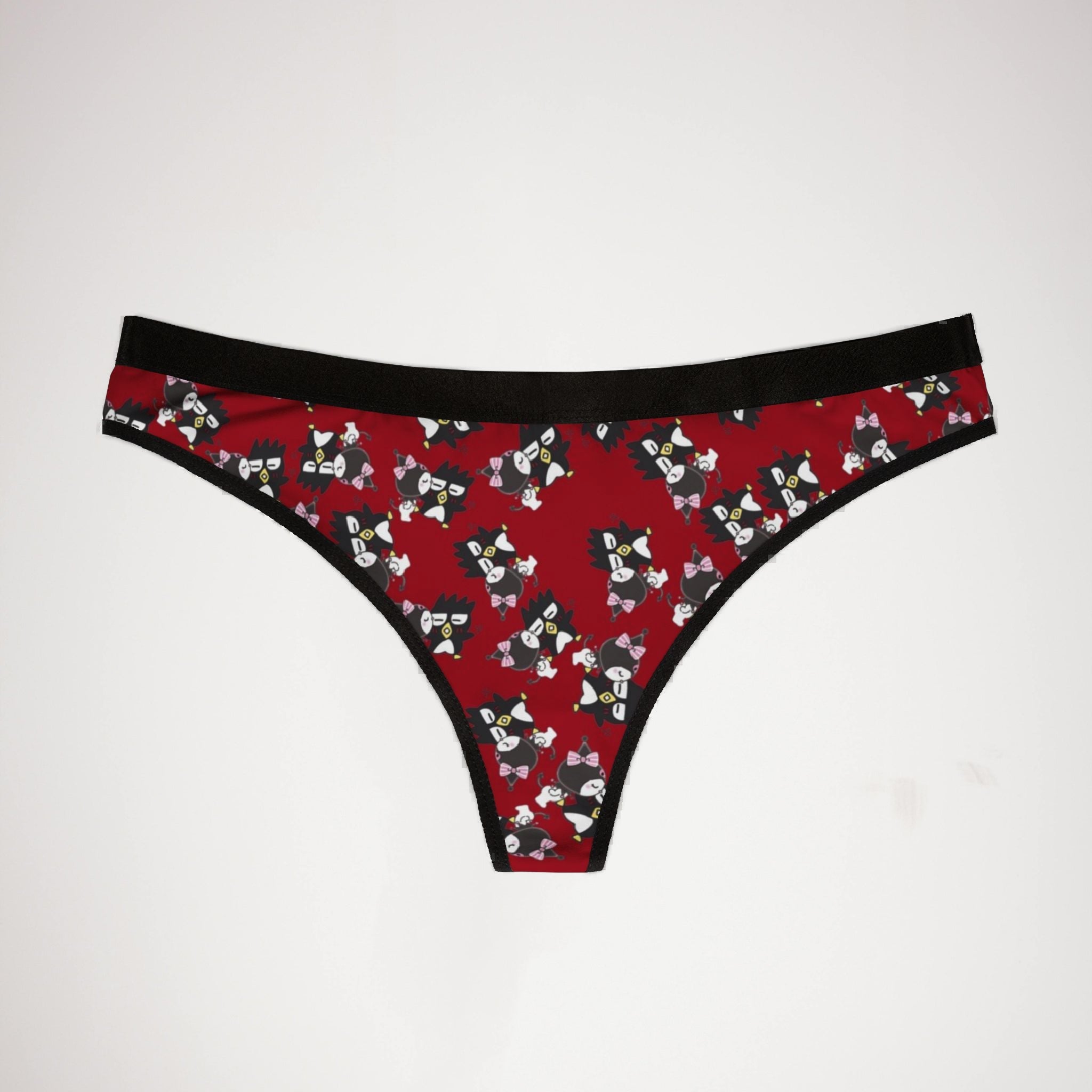 Women's thongs badtz maru kuromi valentine kiss red