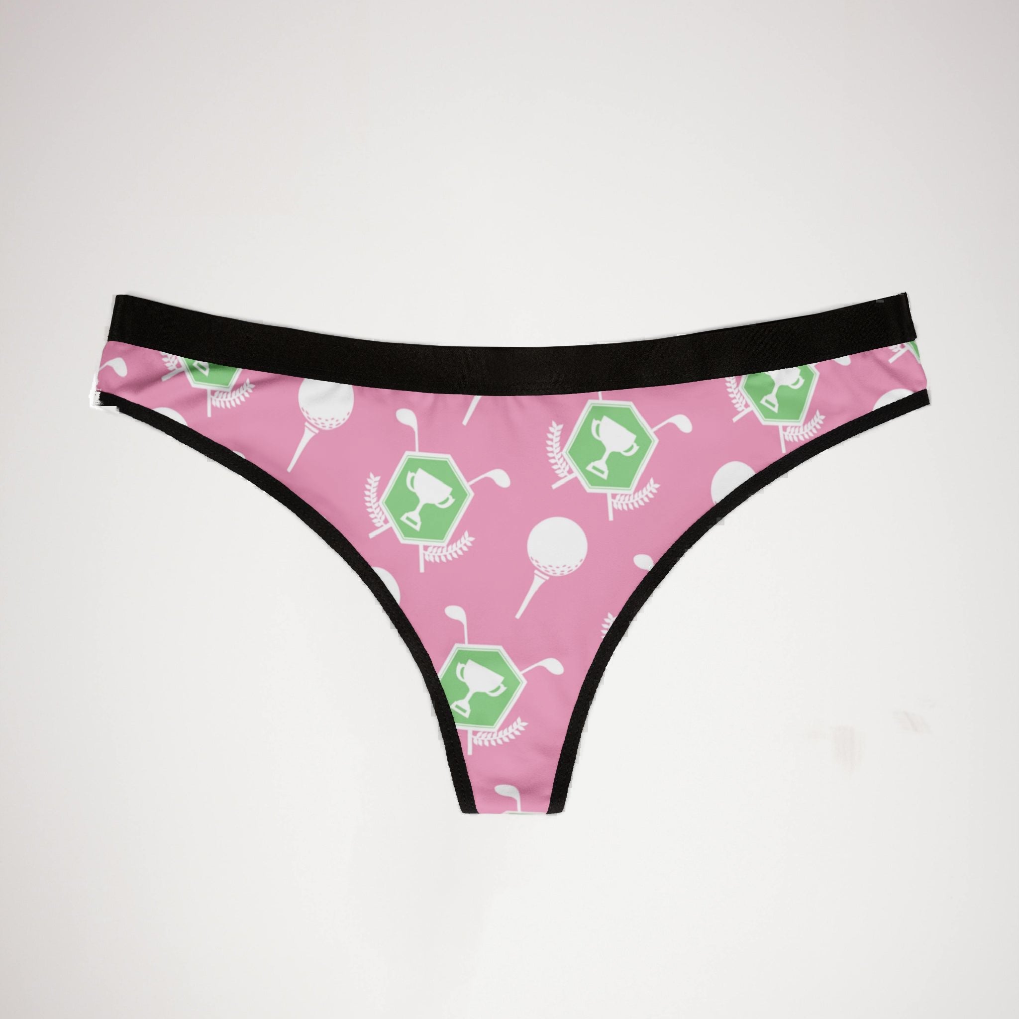 Women's thongs pink golf