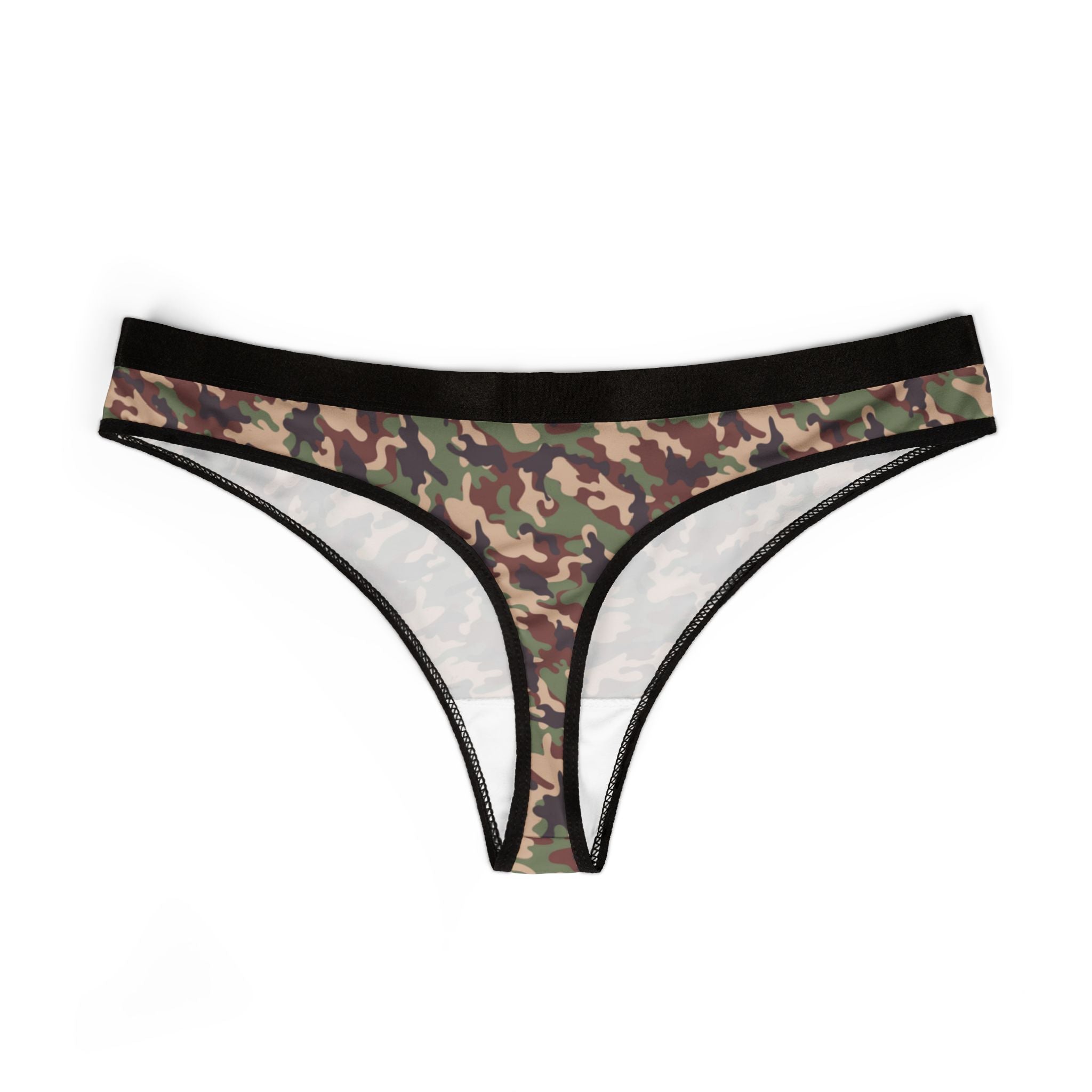 Women's thongs colorful camouflage