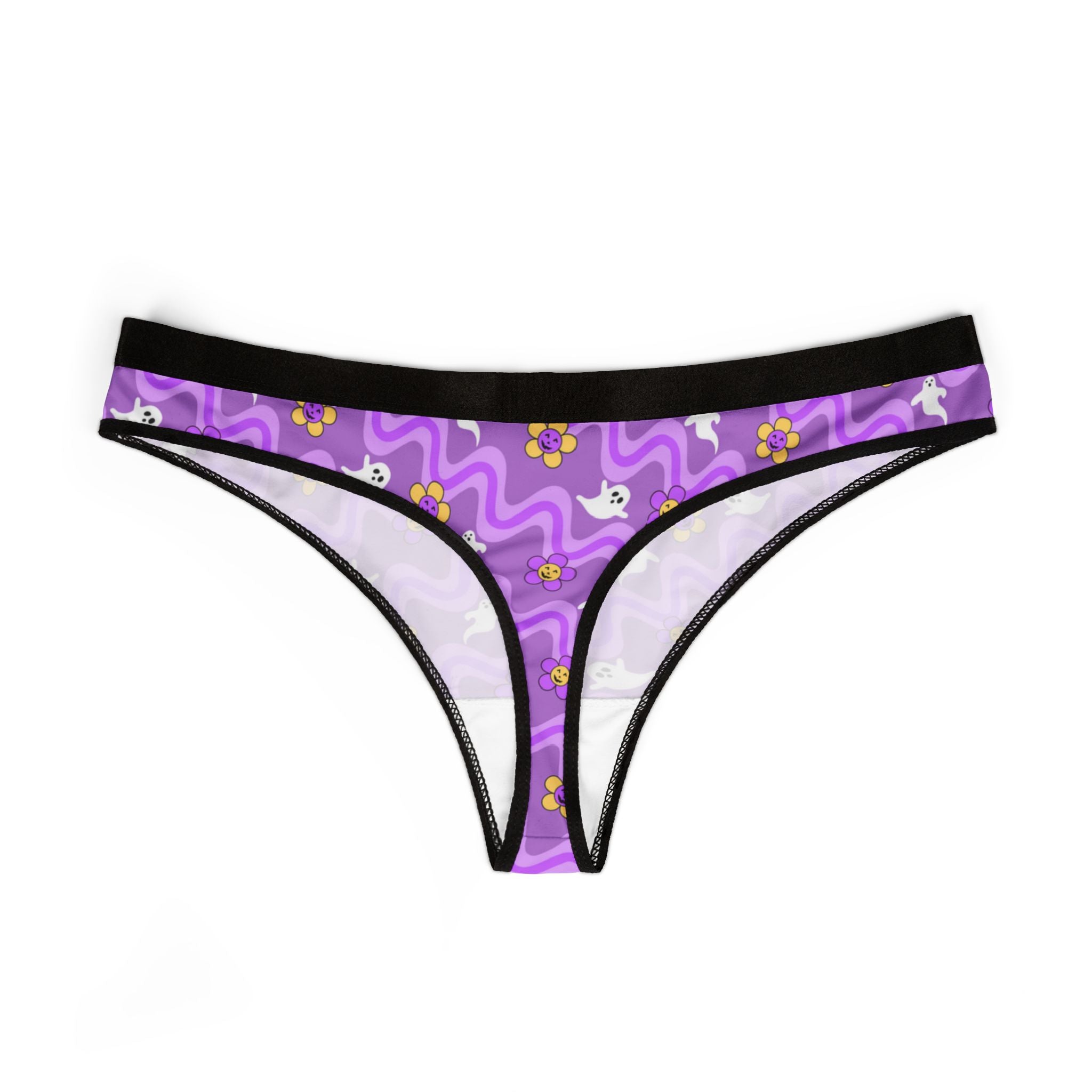 Women's thongs groovy halloween