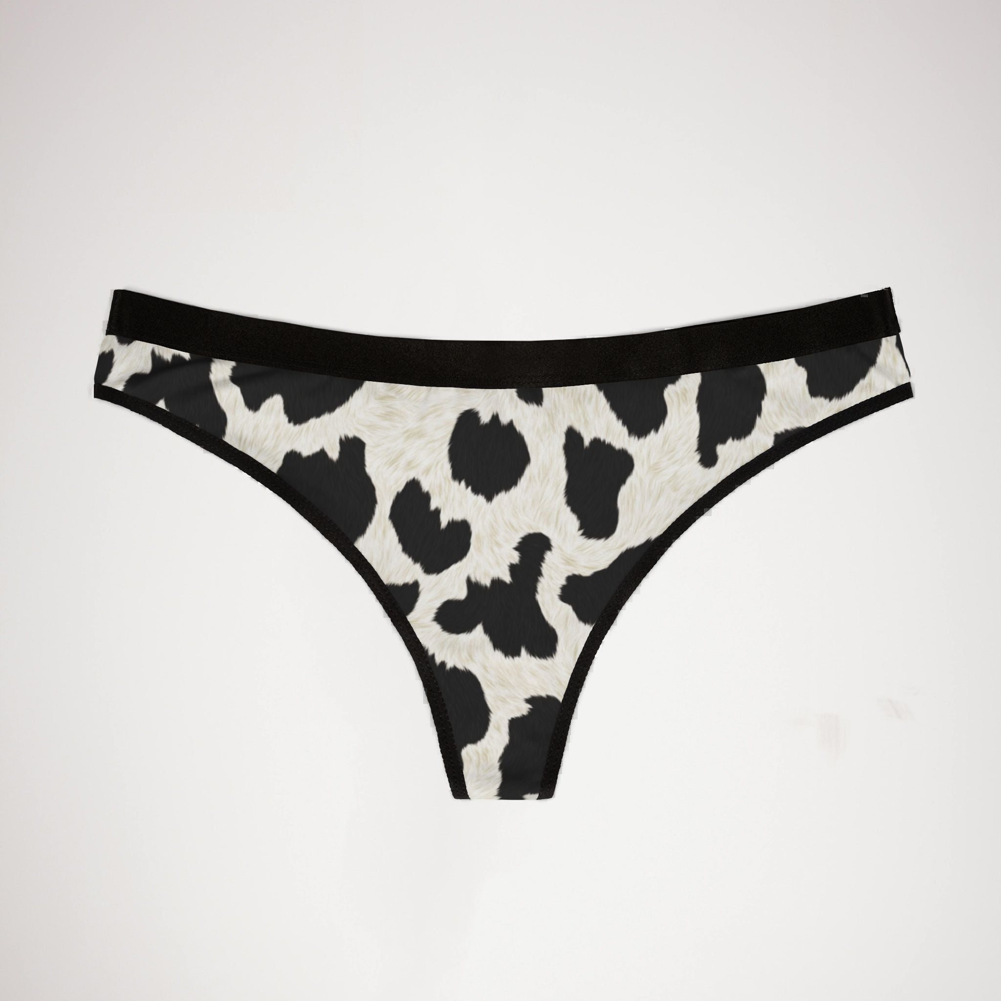 Women's thongs colorful cow print