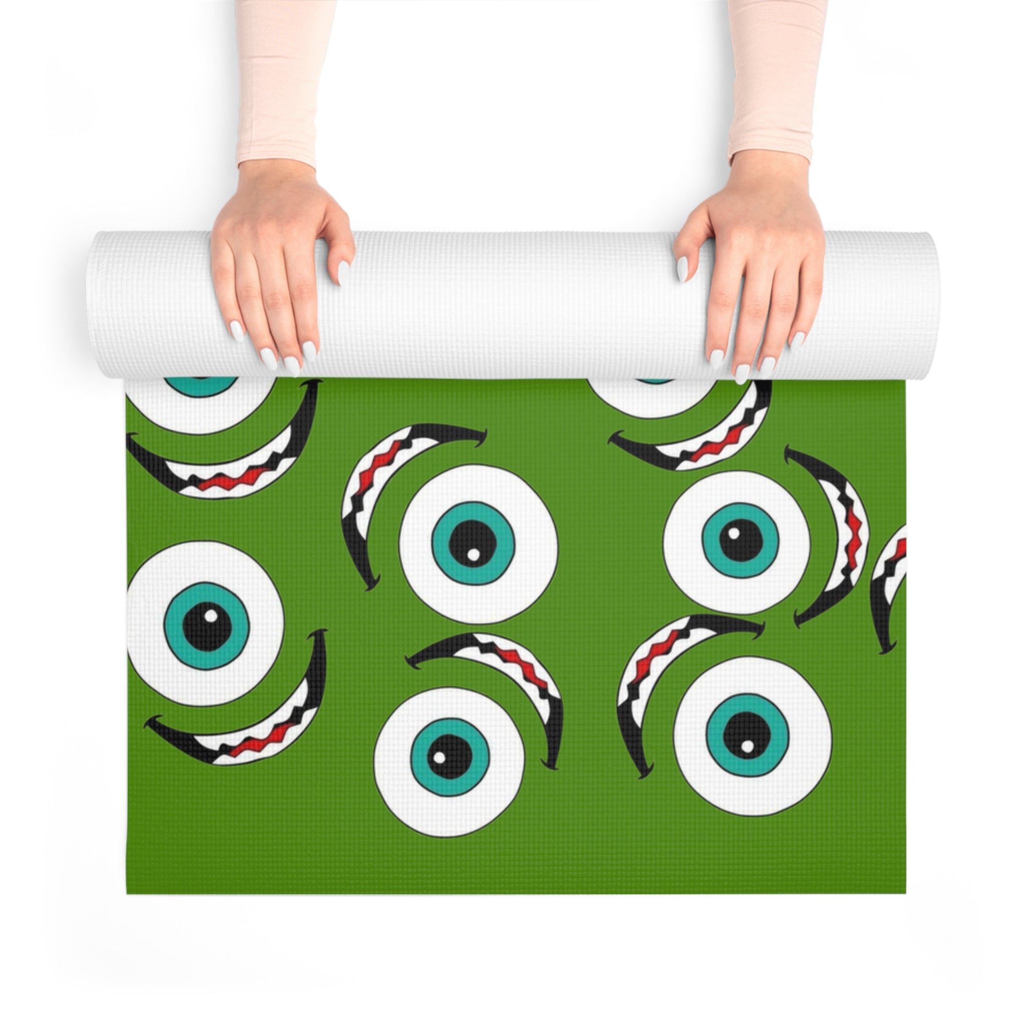 Foam yoga mat mike wazowski green