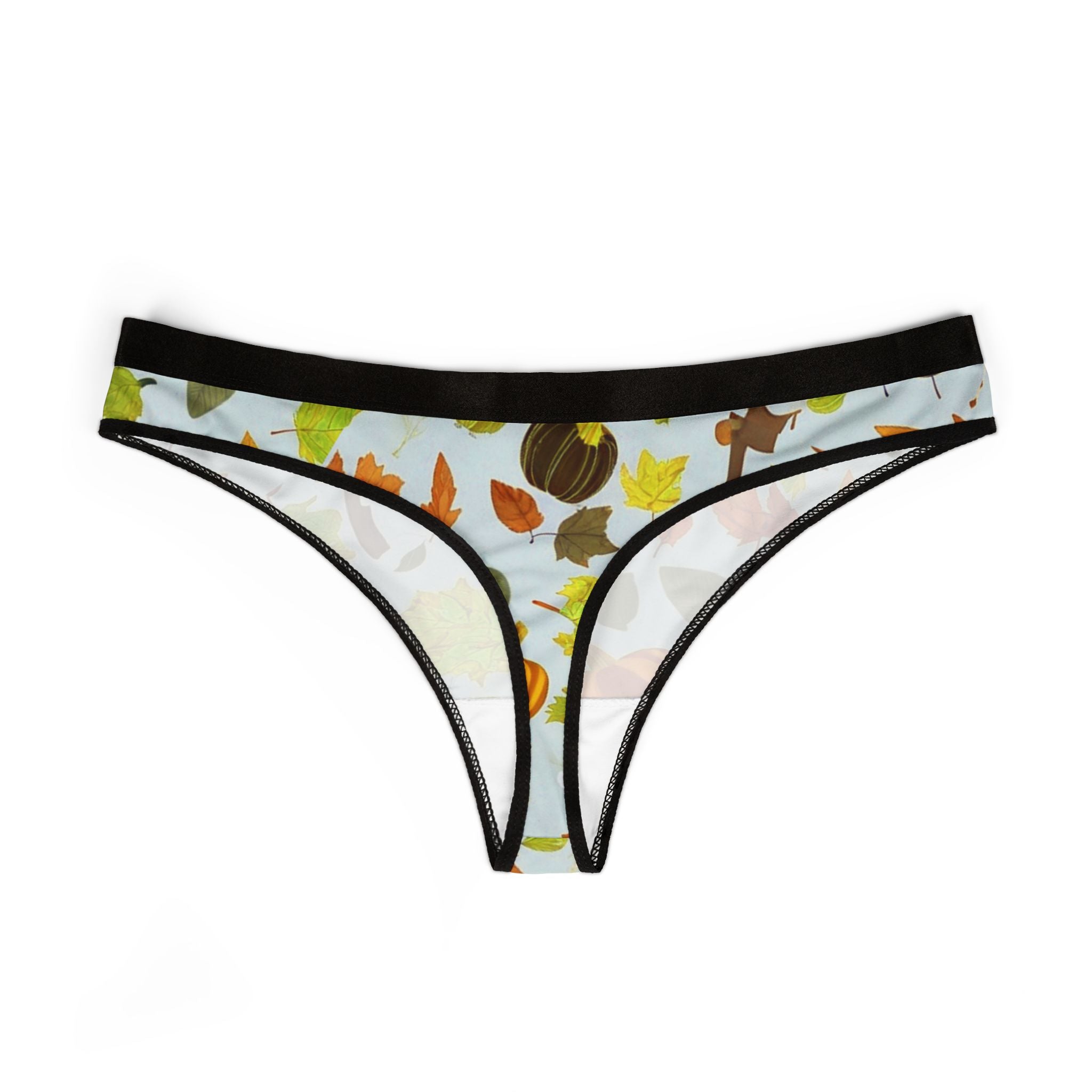Women's thongs autumn leaves