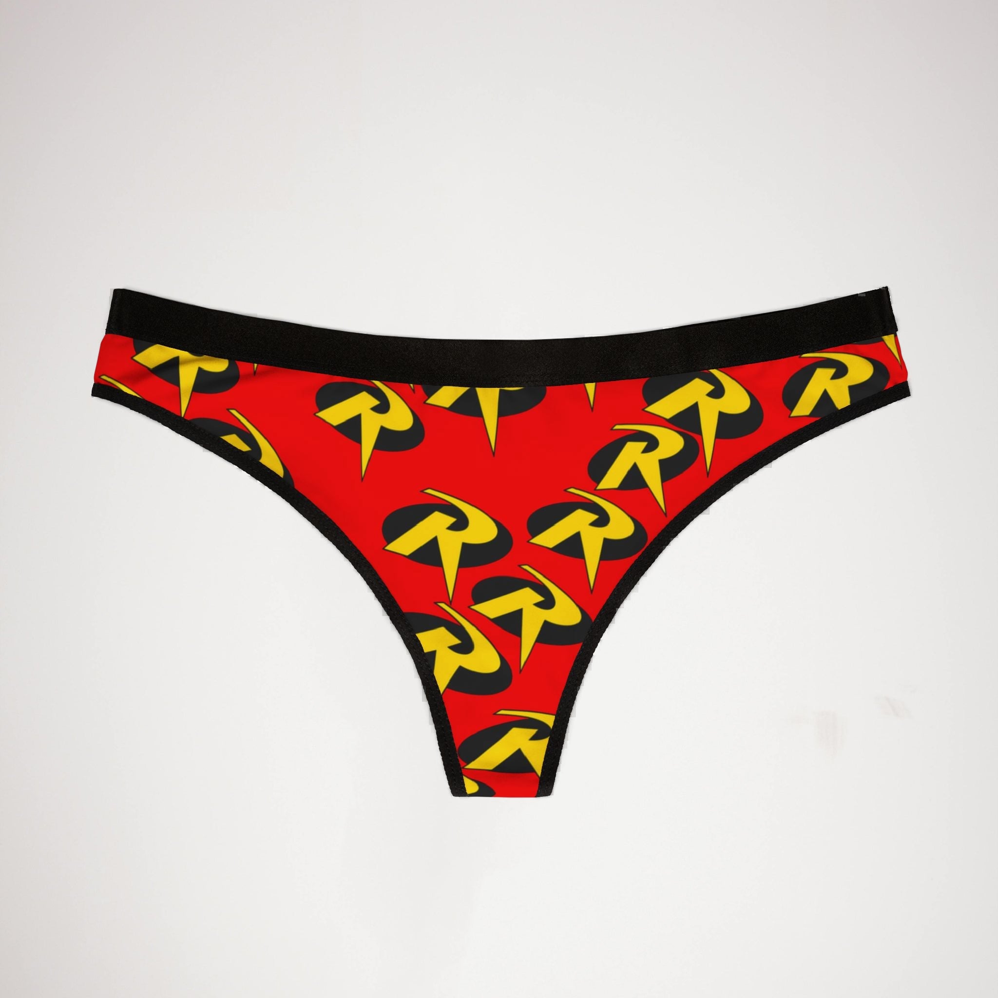 Women's thongs robin symbol red