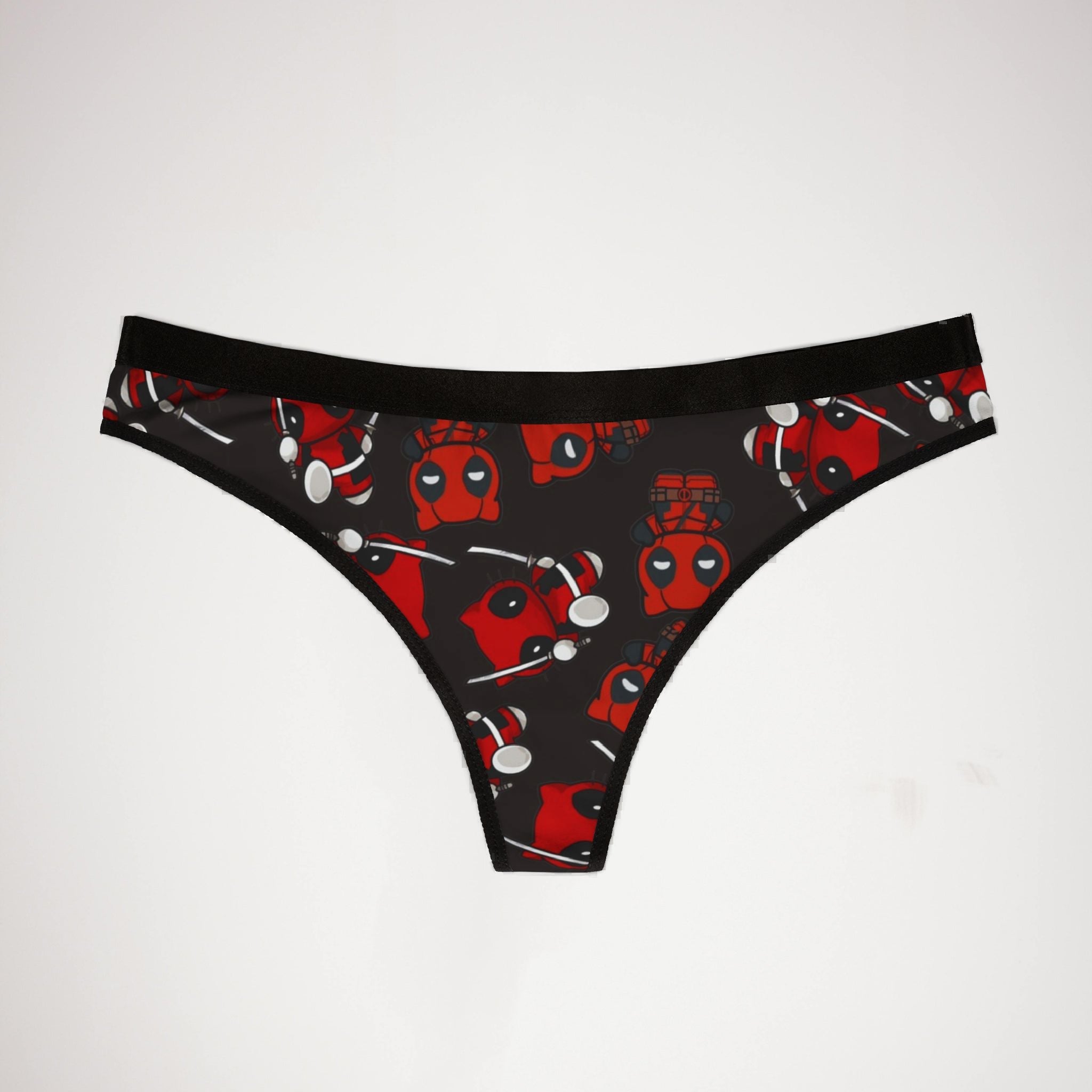 Women's thongs kitty deadpool black