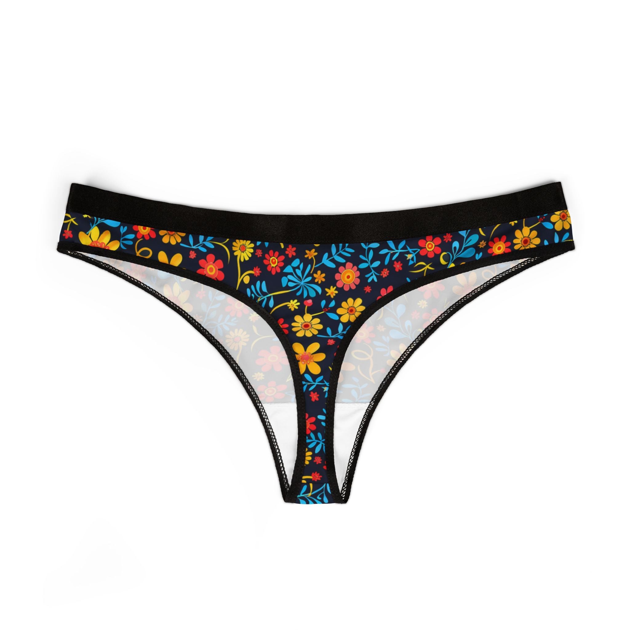 Women's thongs mexican flower