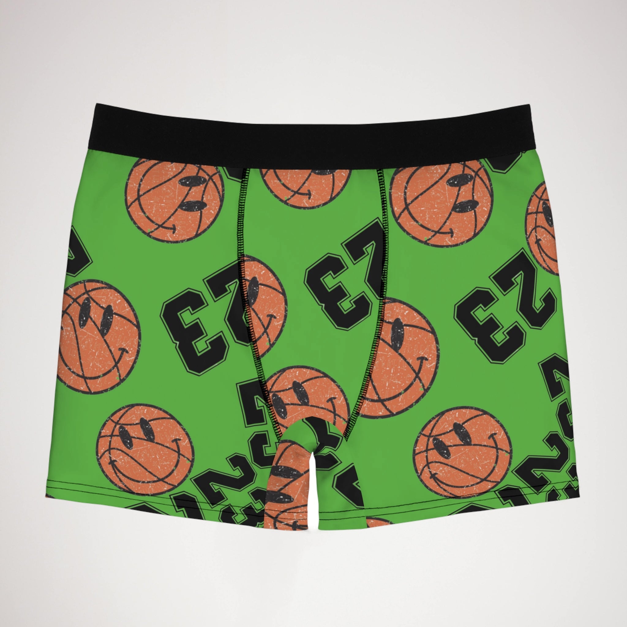 Men's boxer briefs number   basketball green