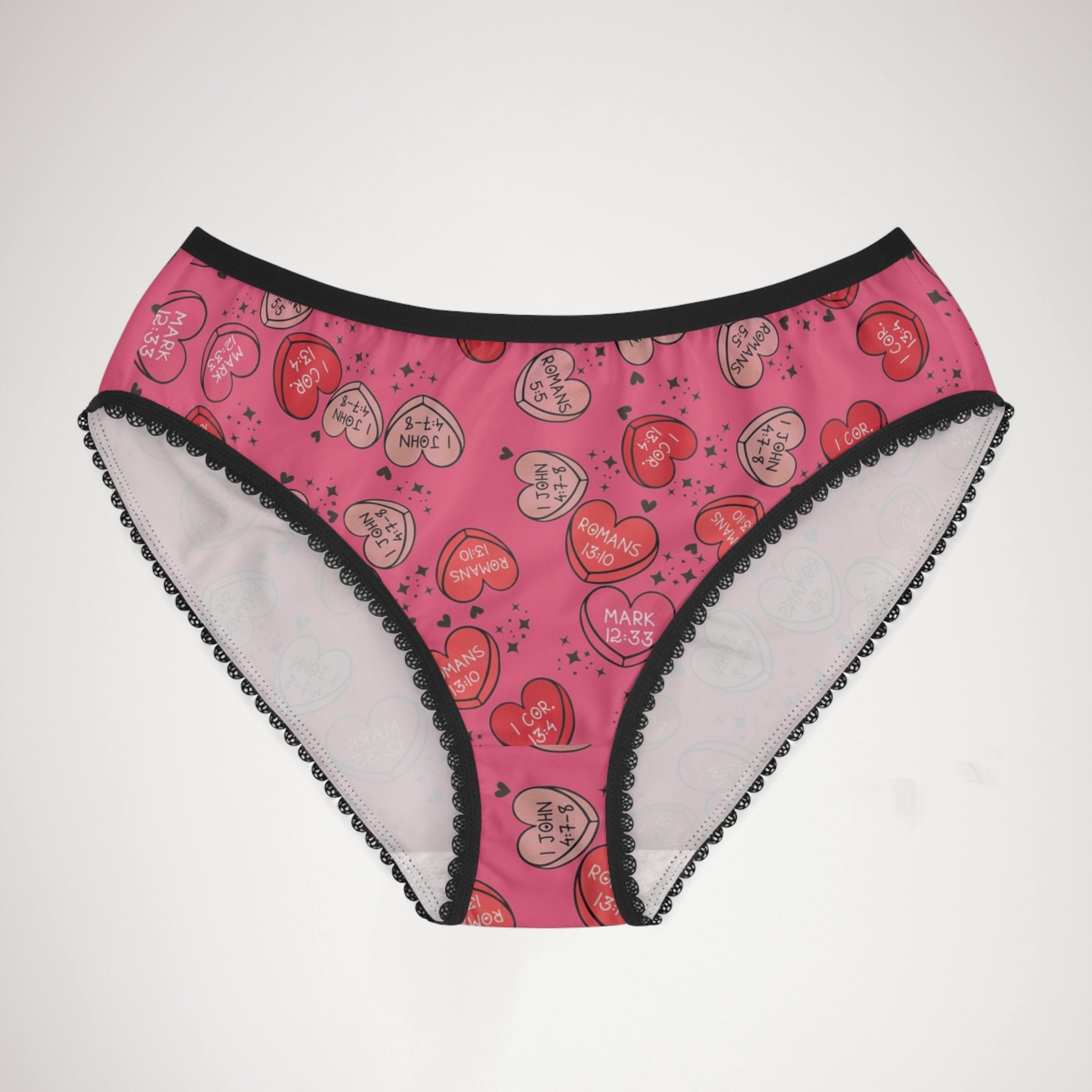 Women's briefs christian valentine sweet hearts pink