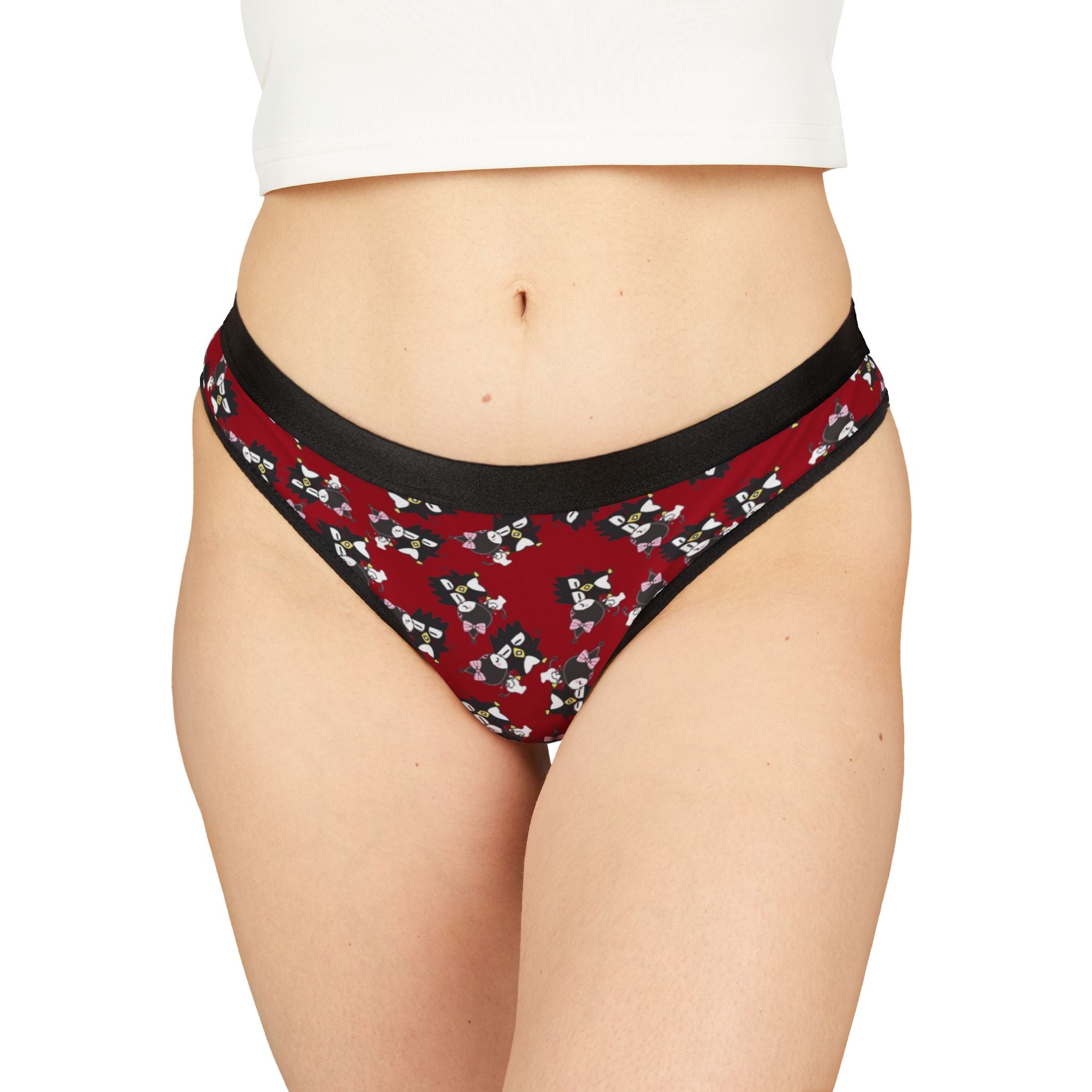 Women's thongs badtz maru kuromi valentine kiss red