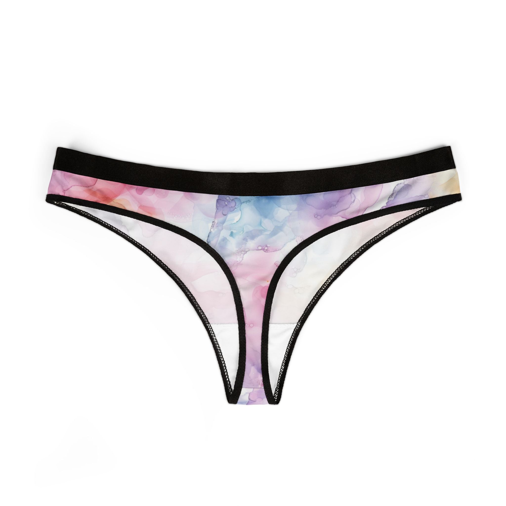 Women's thongs pastel alcohol ink