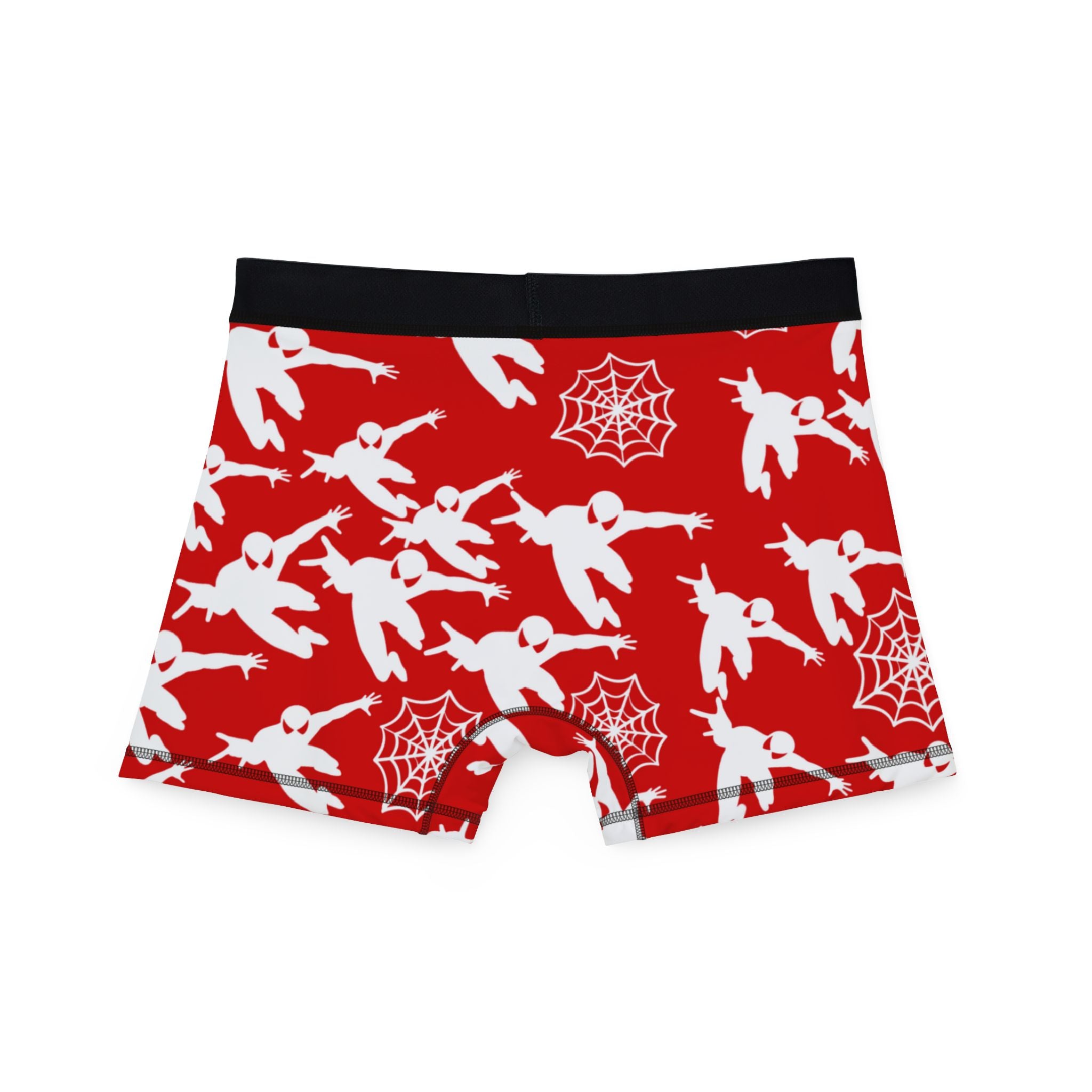 Men's boxers spiderman web plain red