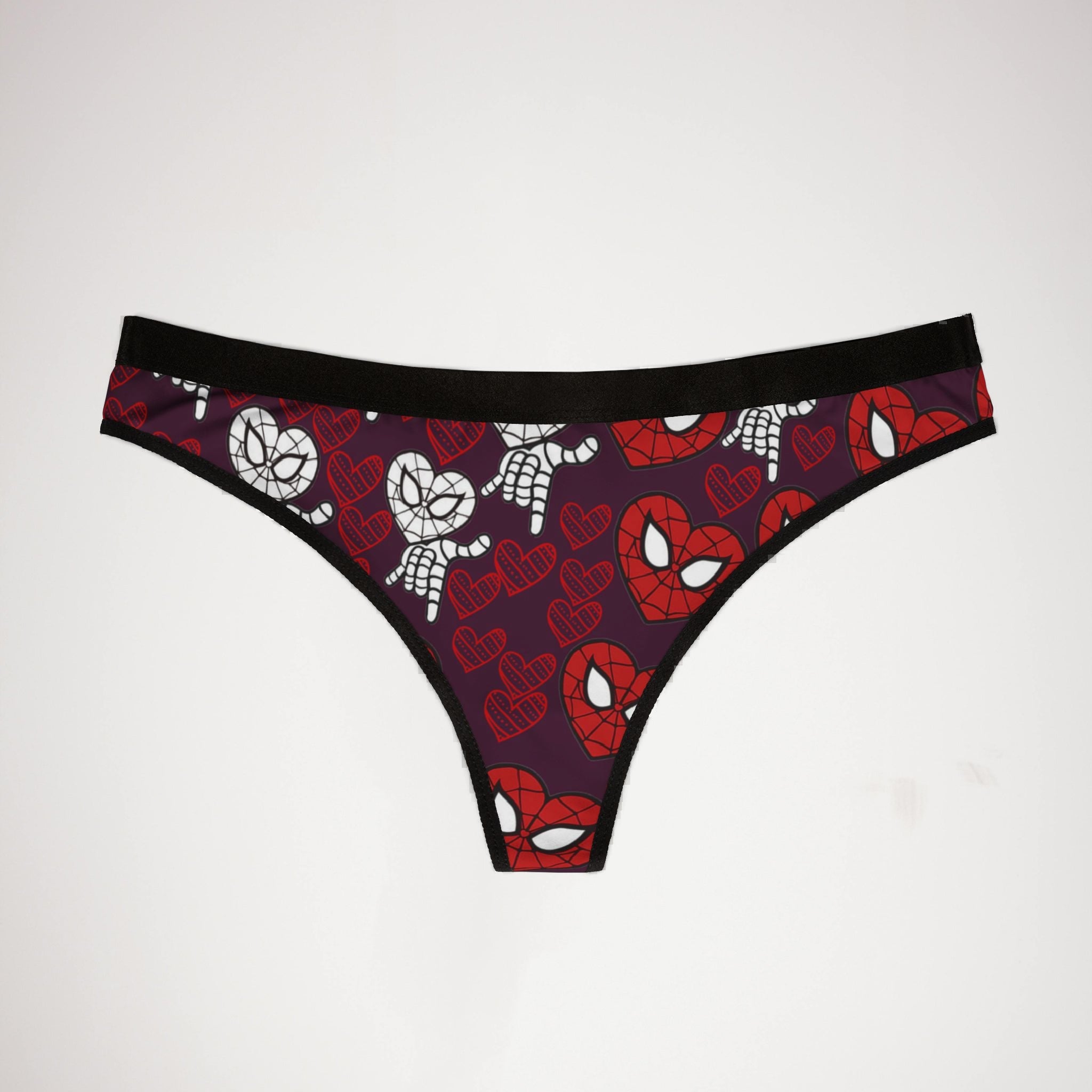 Women's thongs spider heart violet