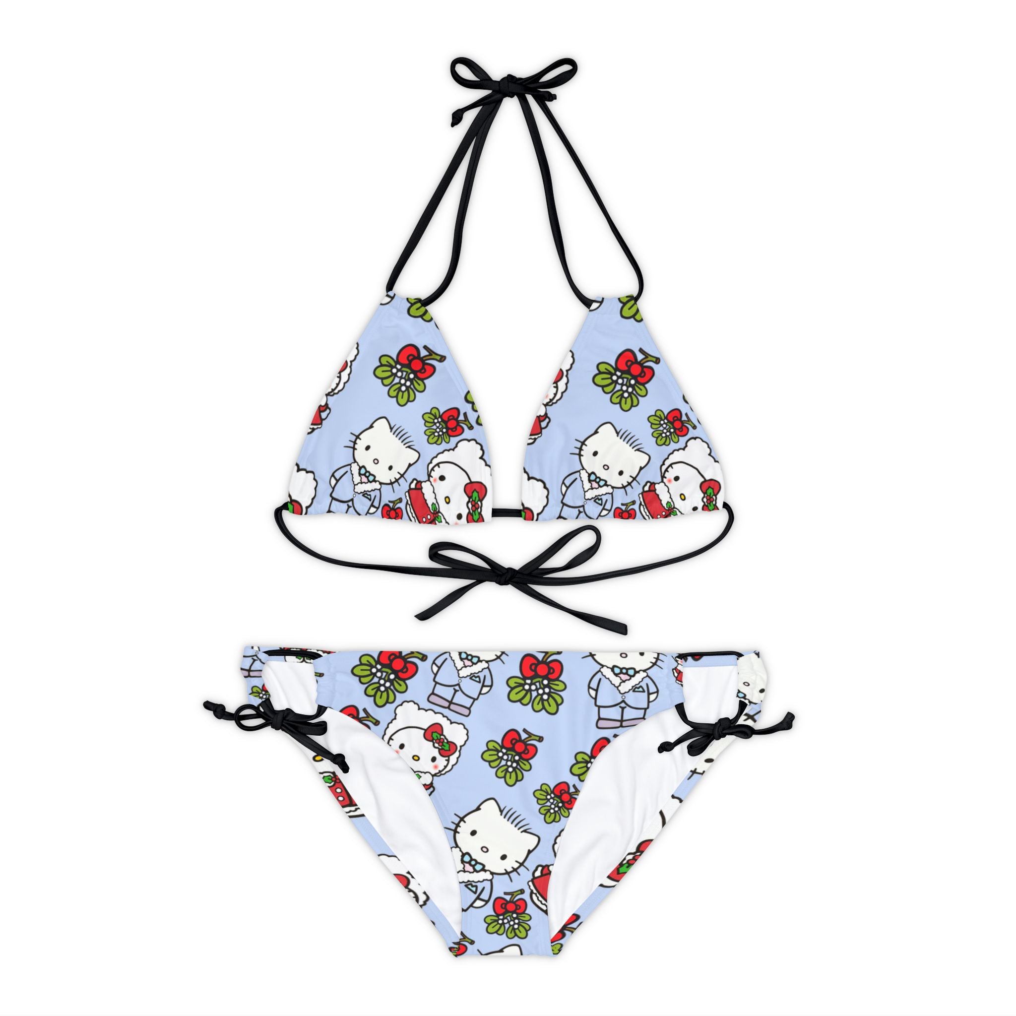 Strappy bikini set kitty wedding valentine cyan