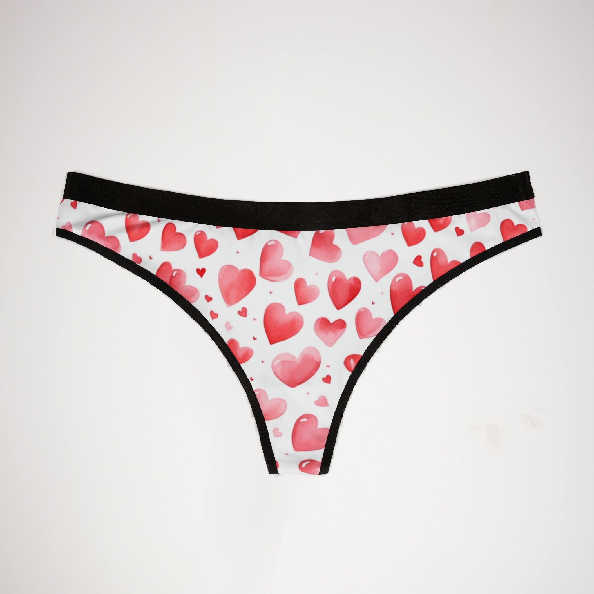 Women's thongs valentines day heart extra