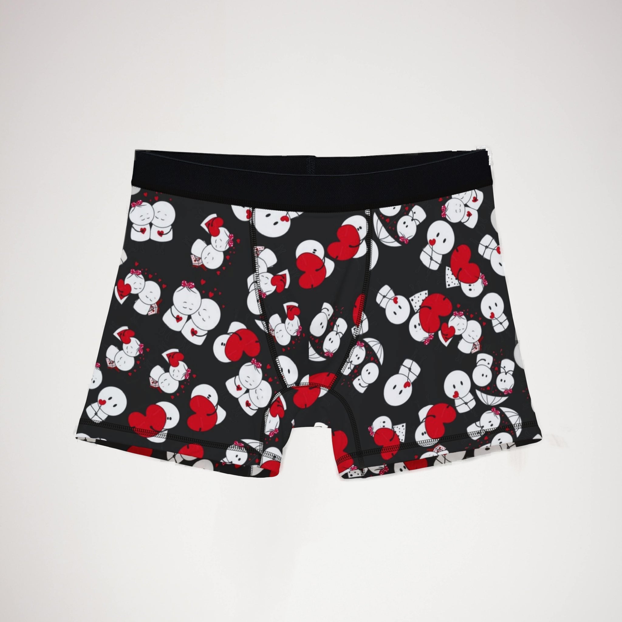 Men's boxers cute valentine love black