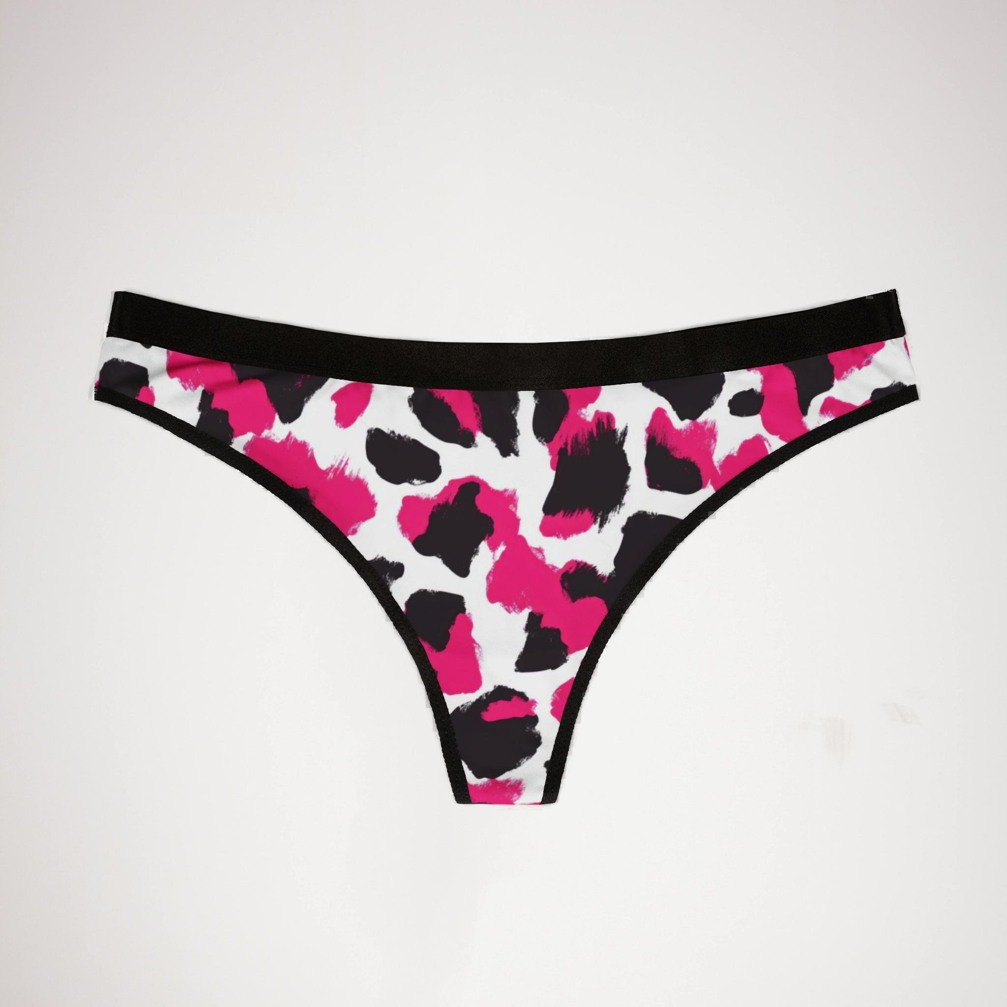 Women's thongs colorful cow print