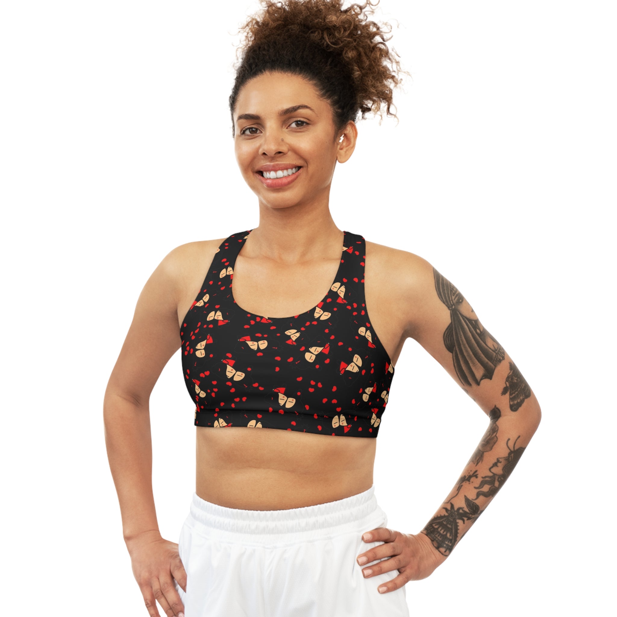 Sports bra pucca valentine kiss black