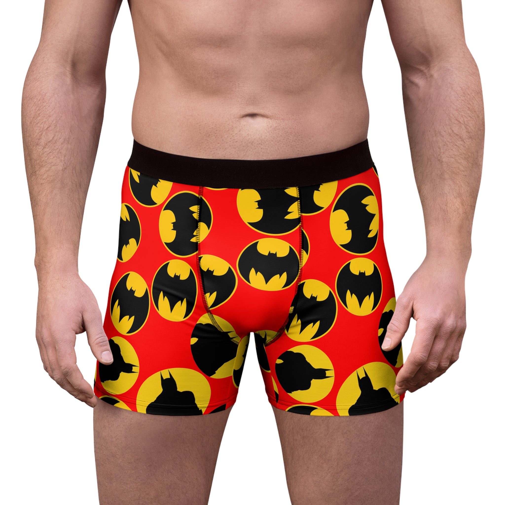 Men's boxer briefs batman circle red