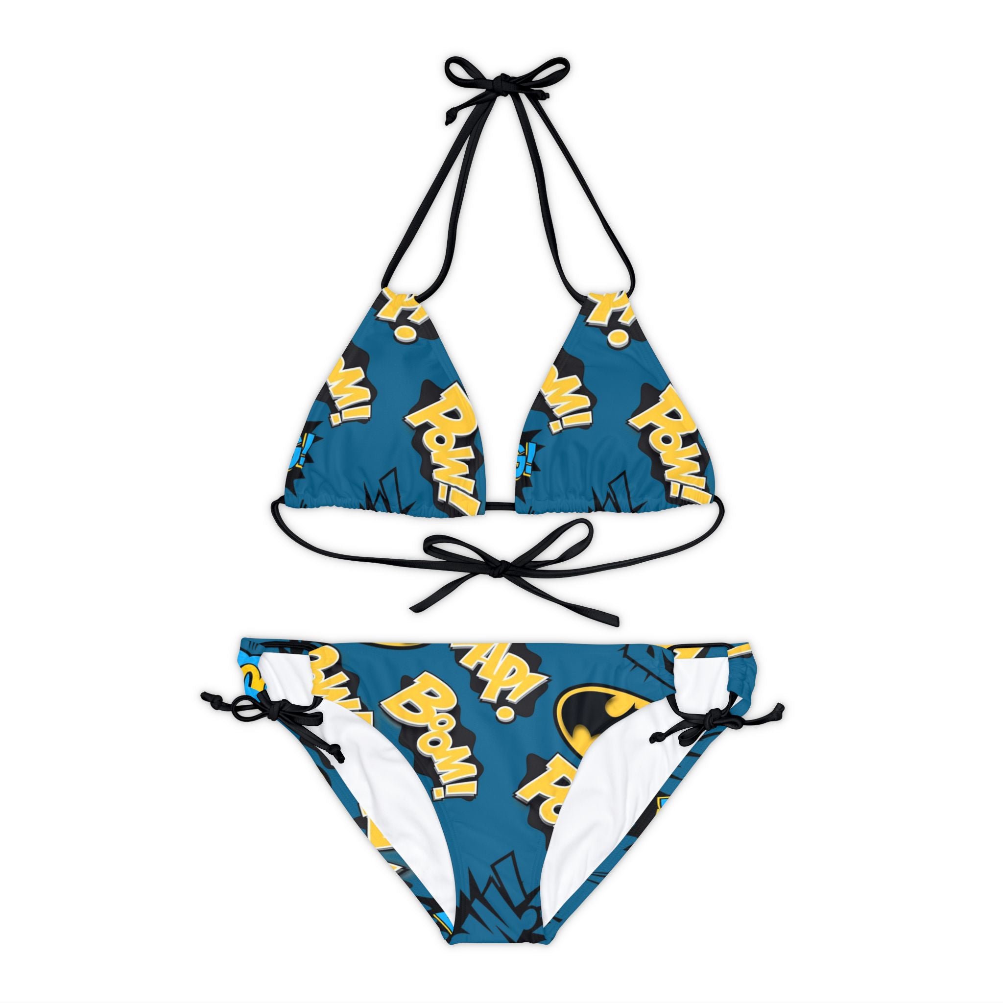 Strappy bikini set batman sounds blue