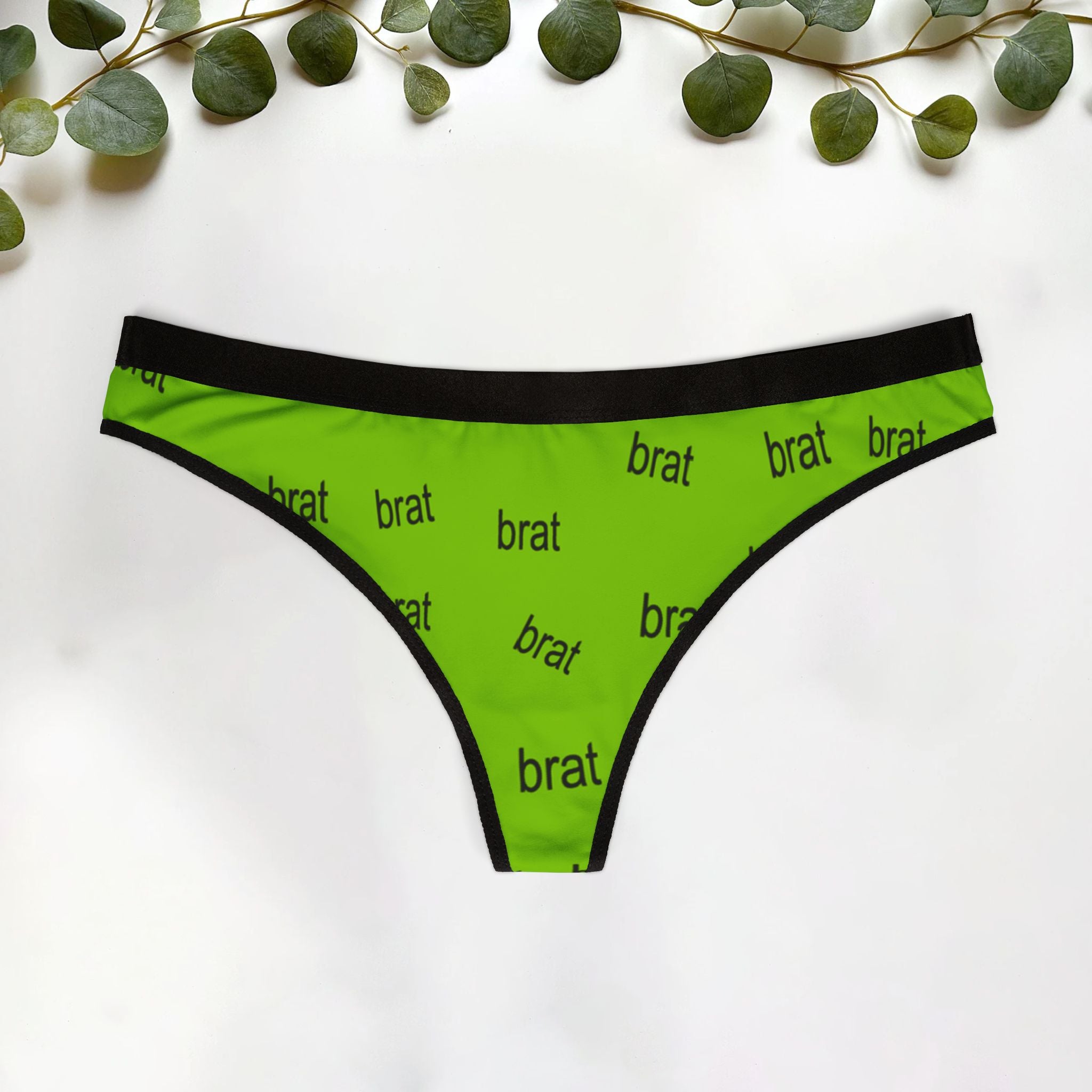 BRAT Thong, xcx custom Underwear, Personalized Brat Summer Women's Thongs