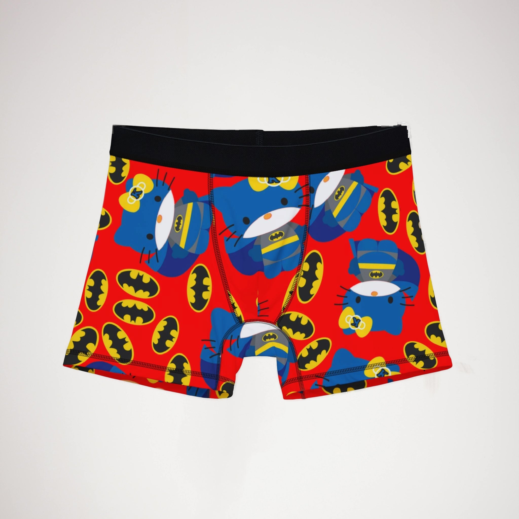 Men's boxers batman kitty logo red