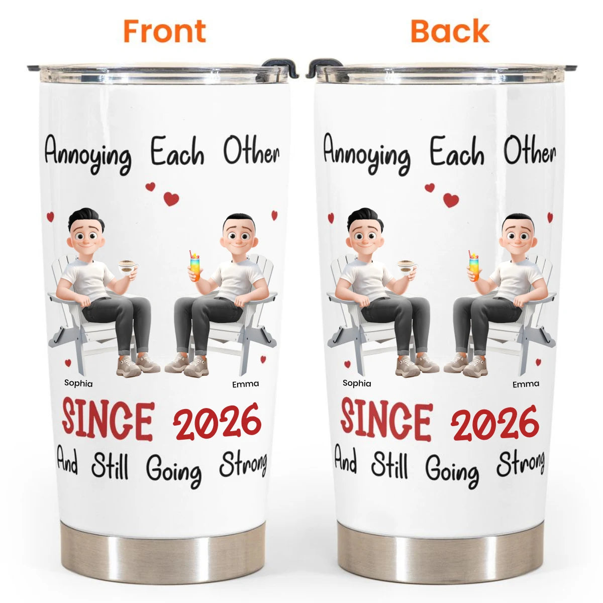 Personalized annoying each other since and still going strong couple cup personalized tumbler cup cou110701tttl
