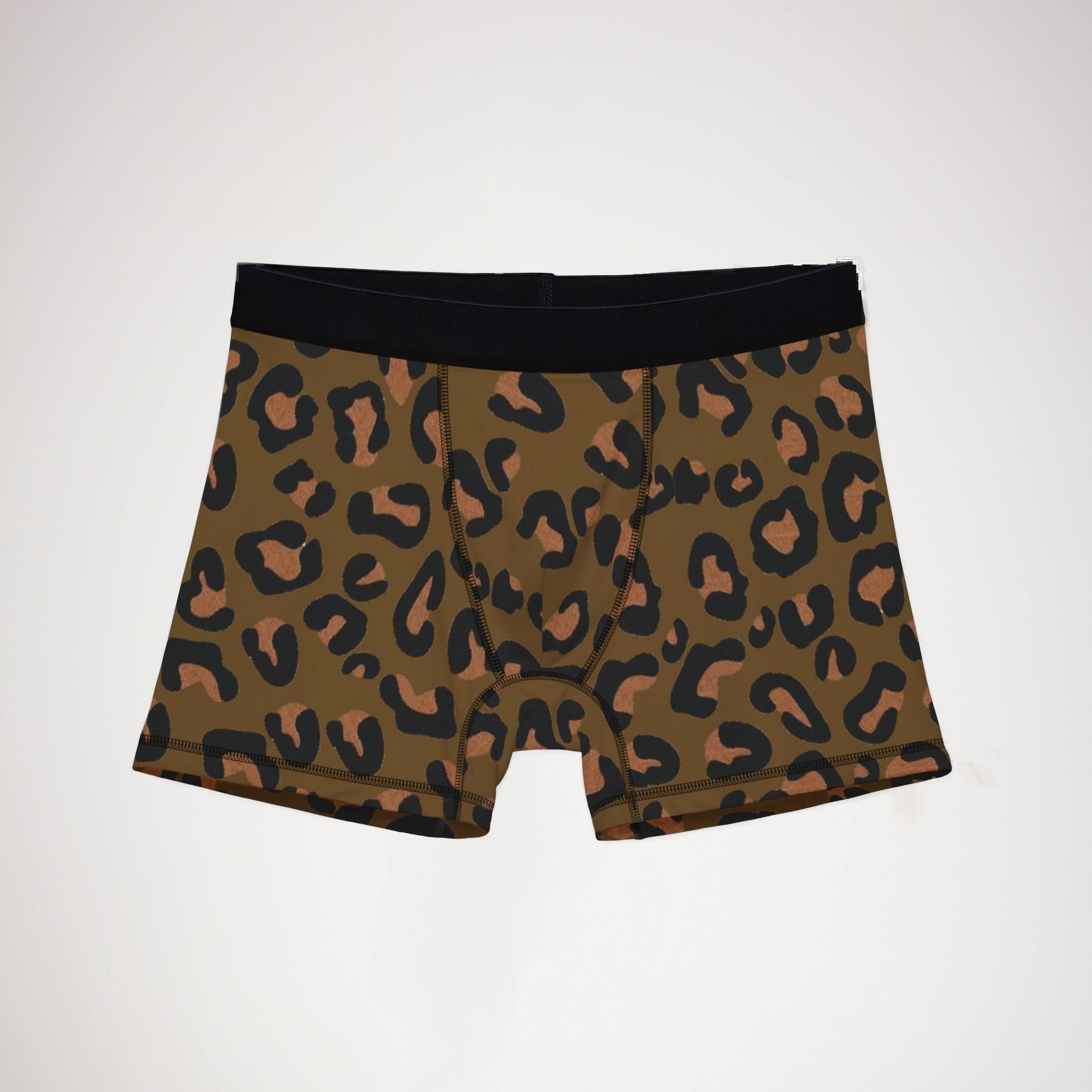 Men's boxers leopard paws brown