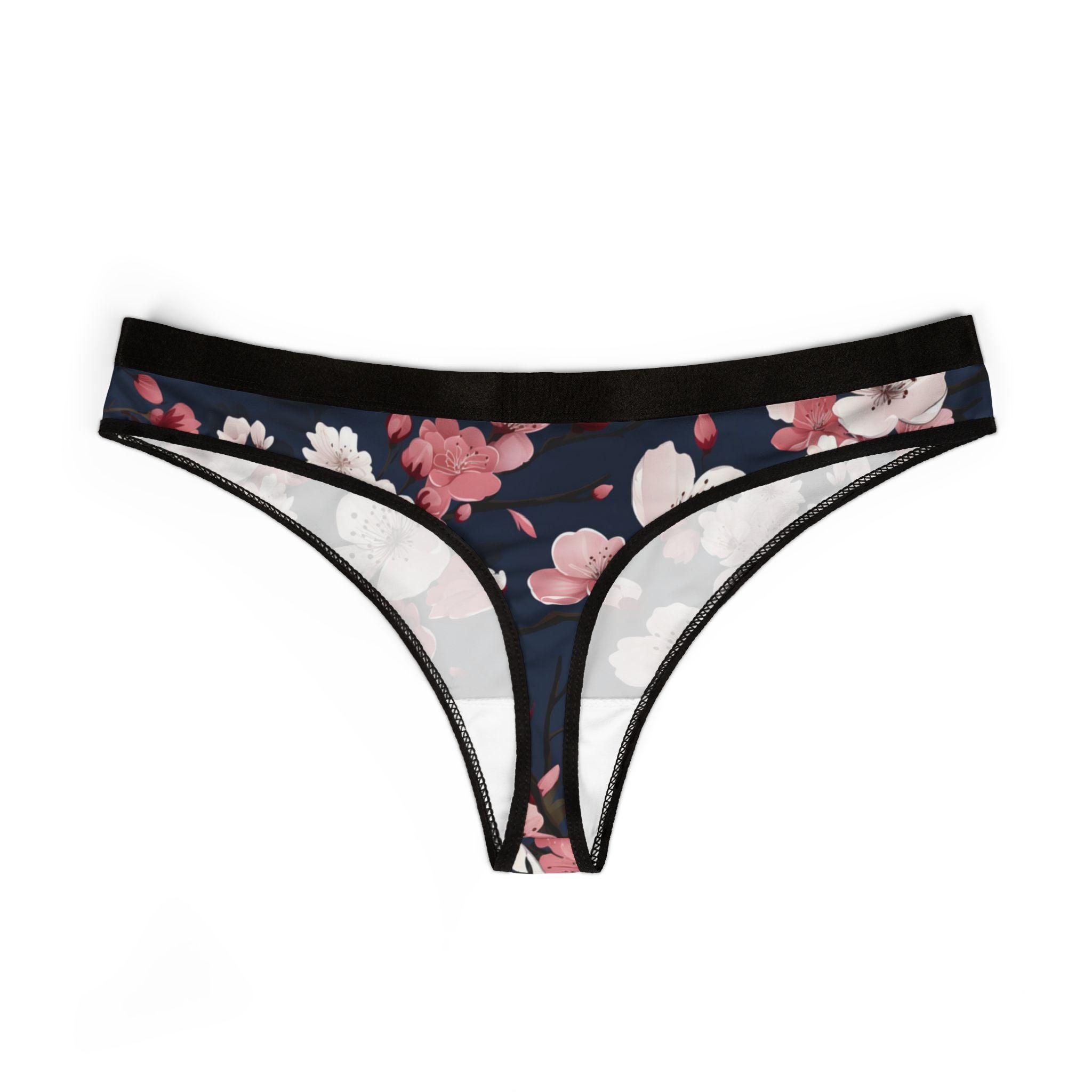Women's thongs cherryblossom floral