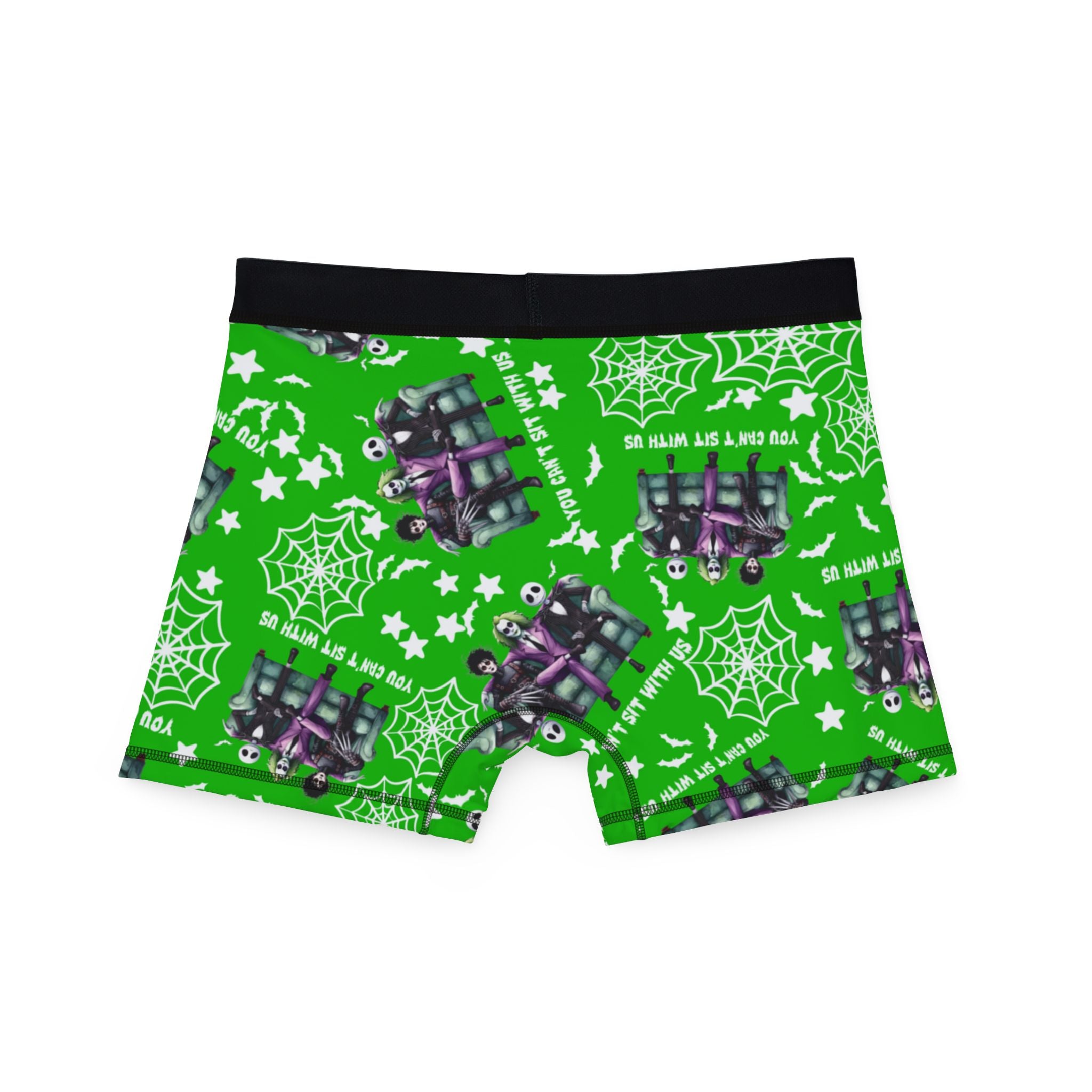 Men's boxers you can't sit with us halloween green