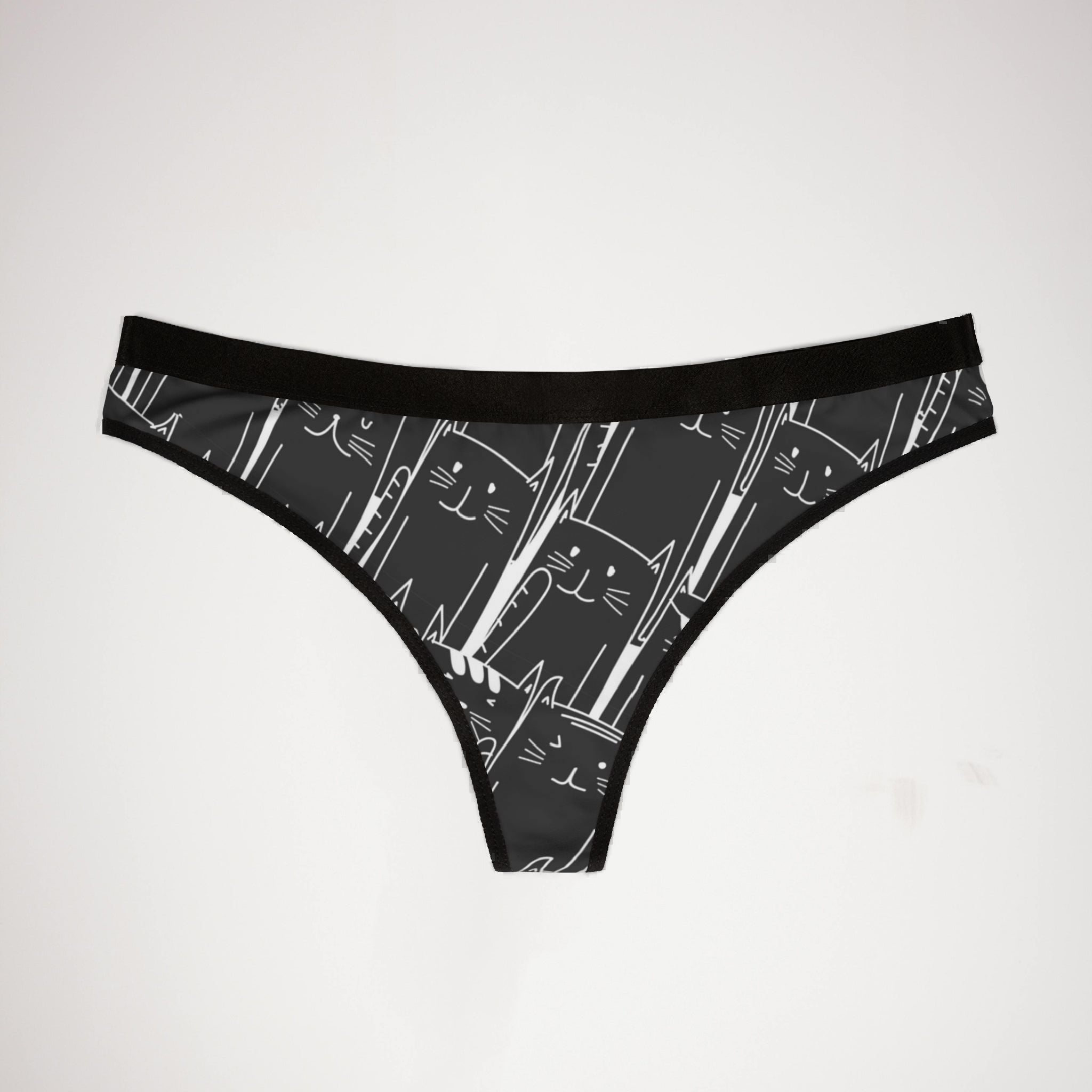 Women's thongs cute cat