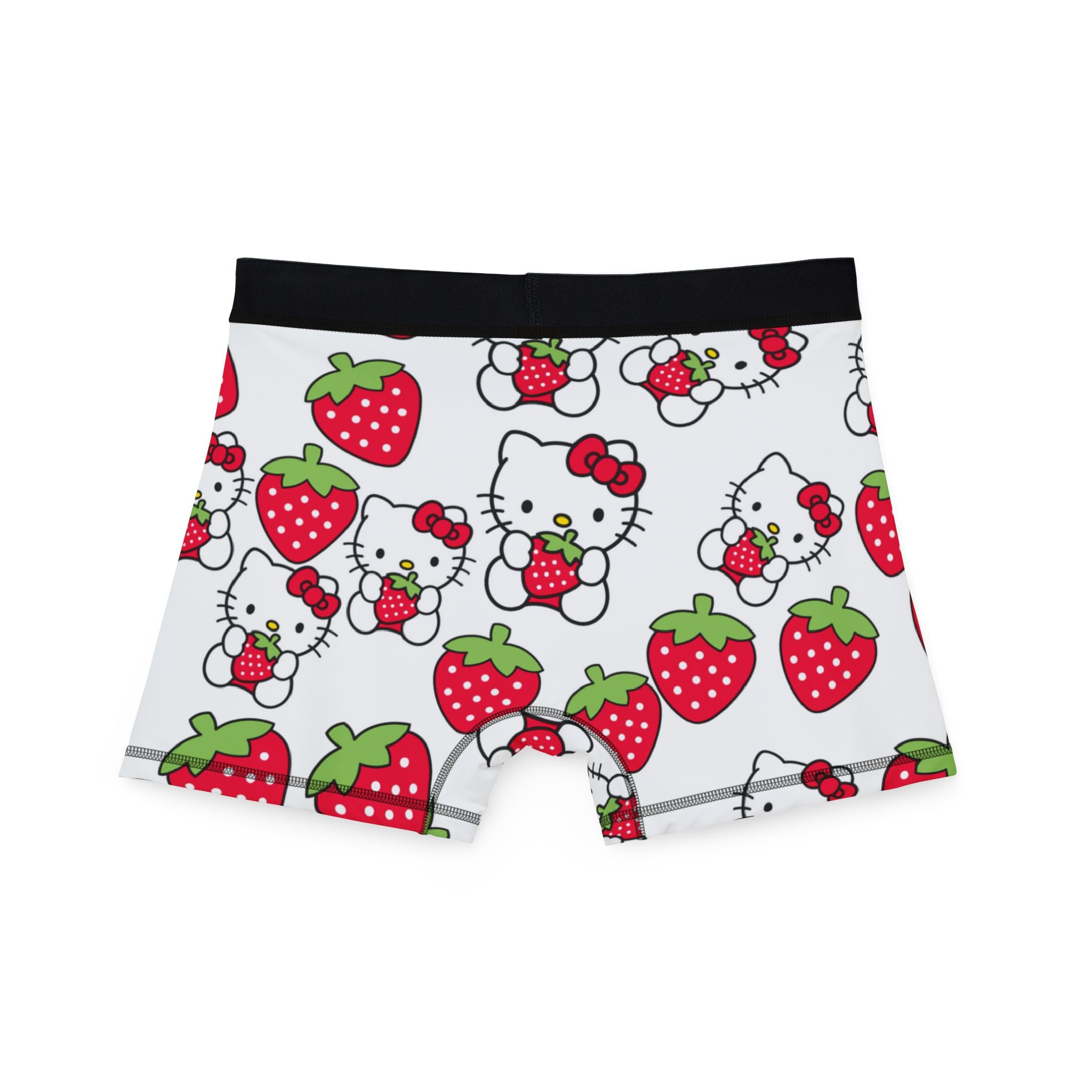 Men's boxers kitty strawberry valentine love white