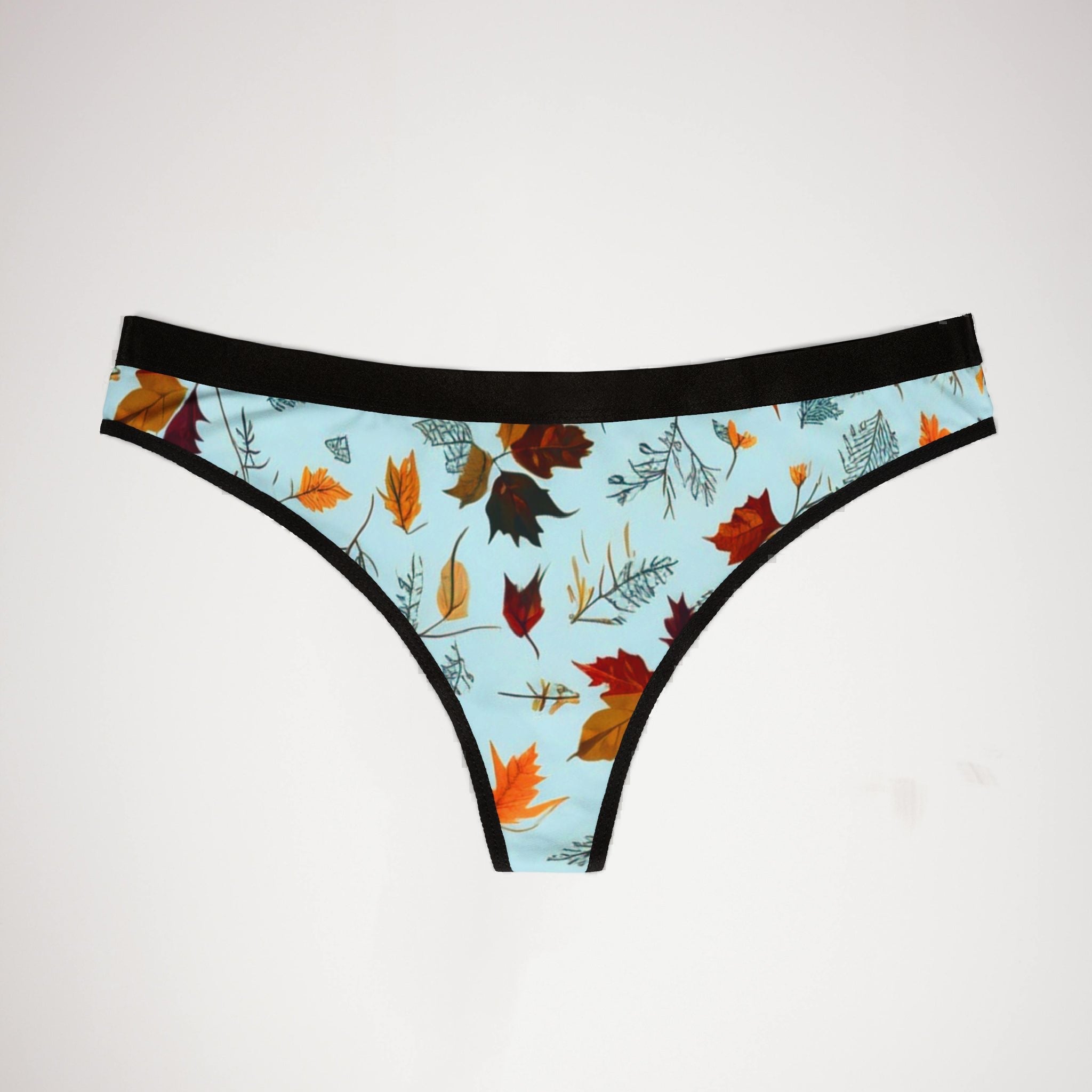 Women's thongs autumn leaves