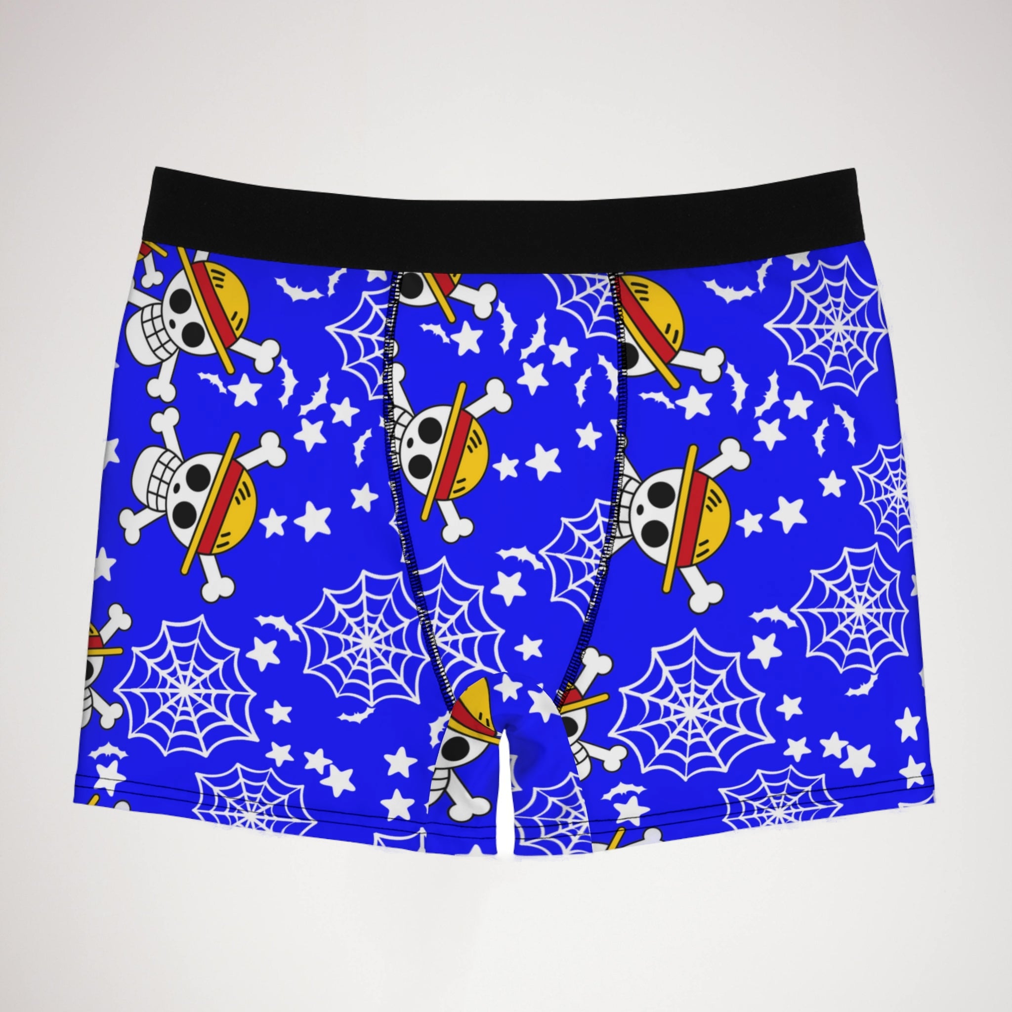 Men's boxer briefs skull anime bats pumpkin halloween blue