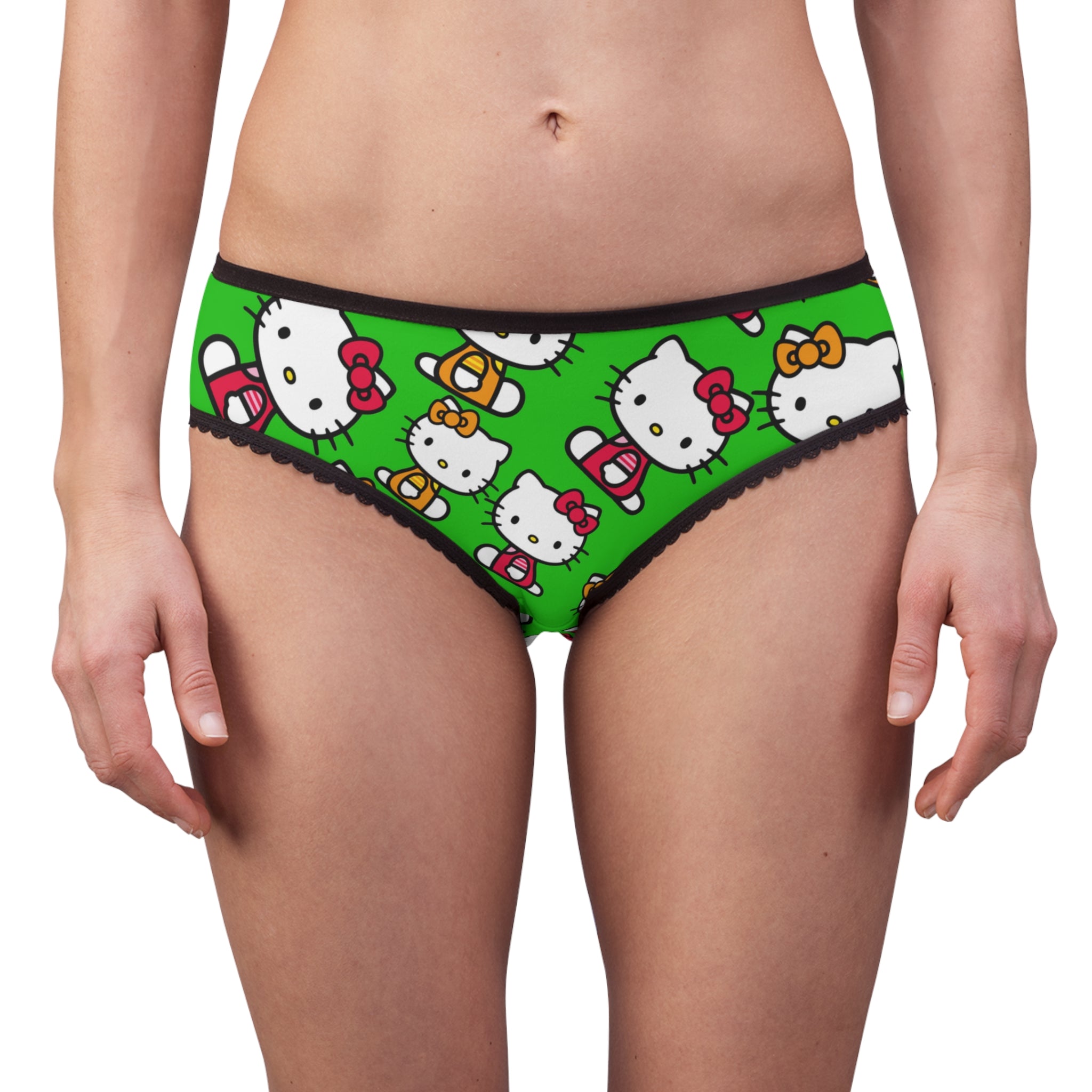 Women's briefs kitty two colors green