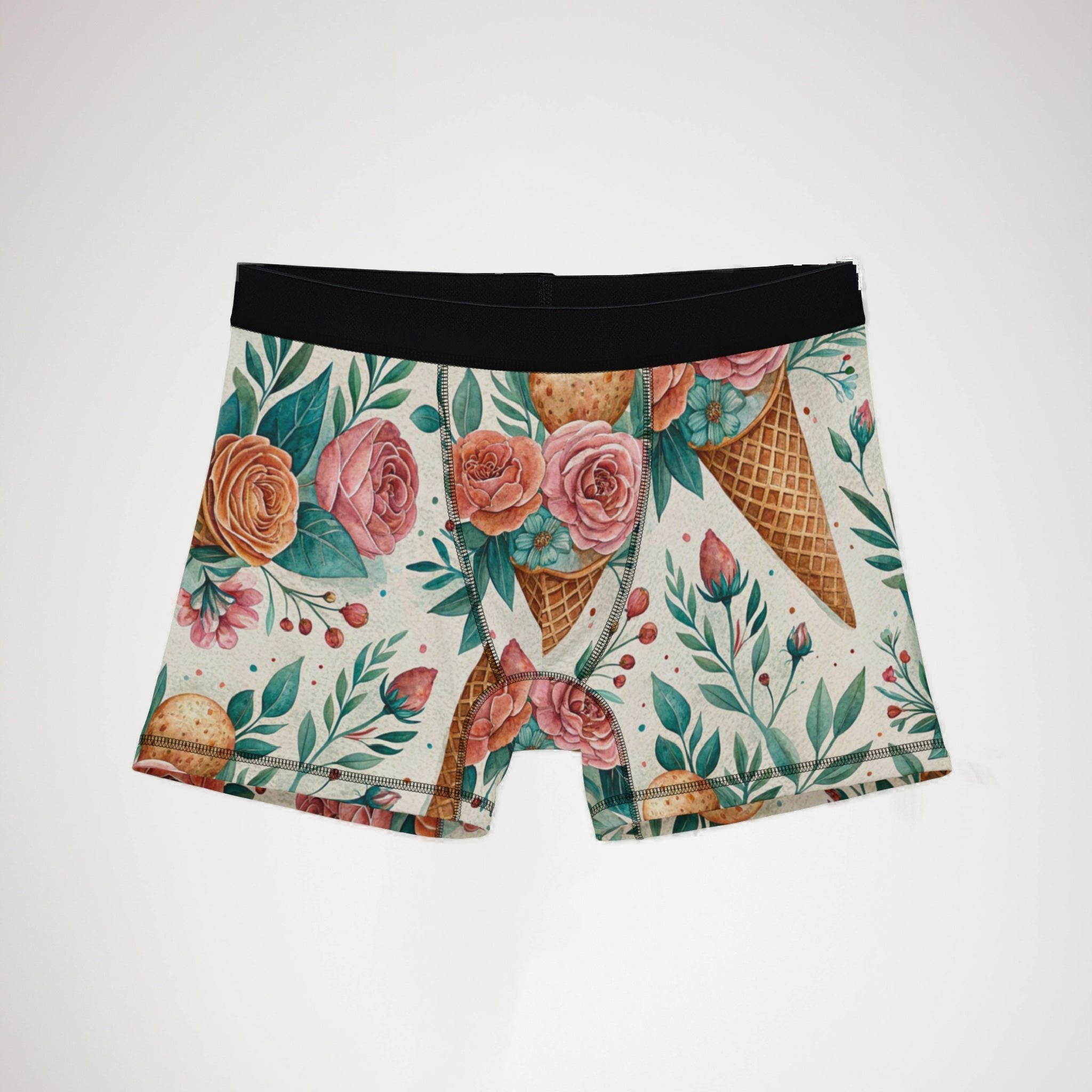Men's boxers floral ice cream