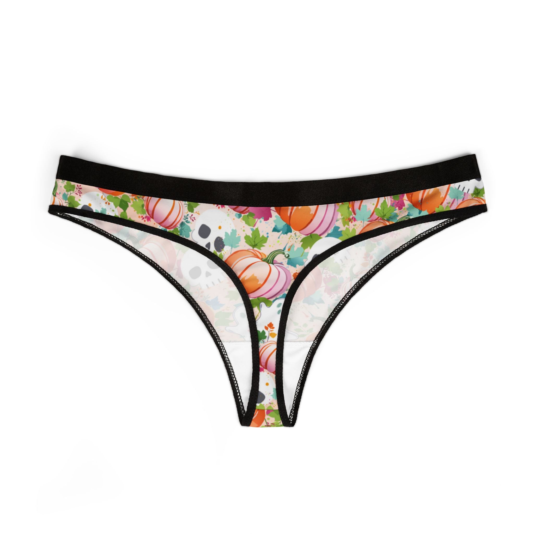 Women's thongs pink halloween