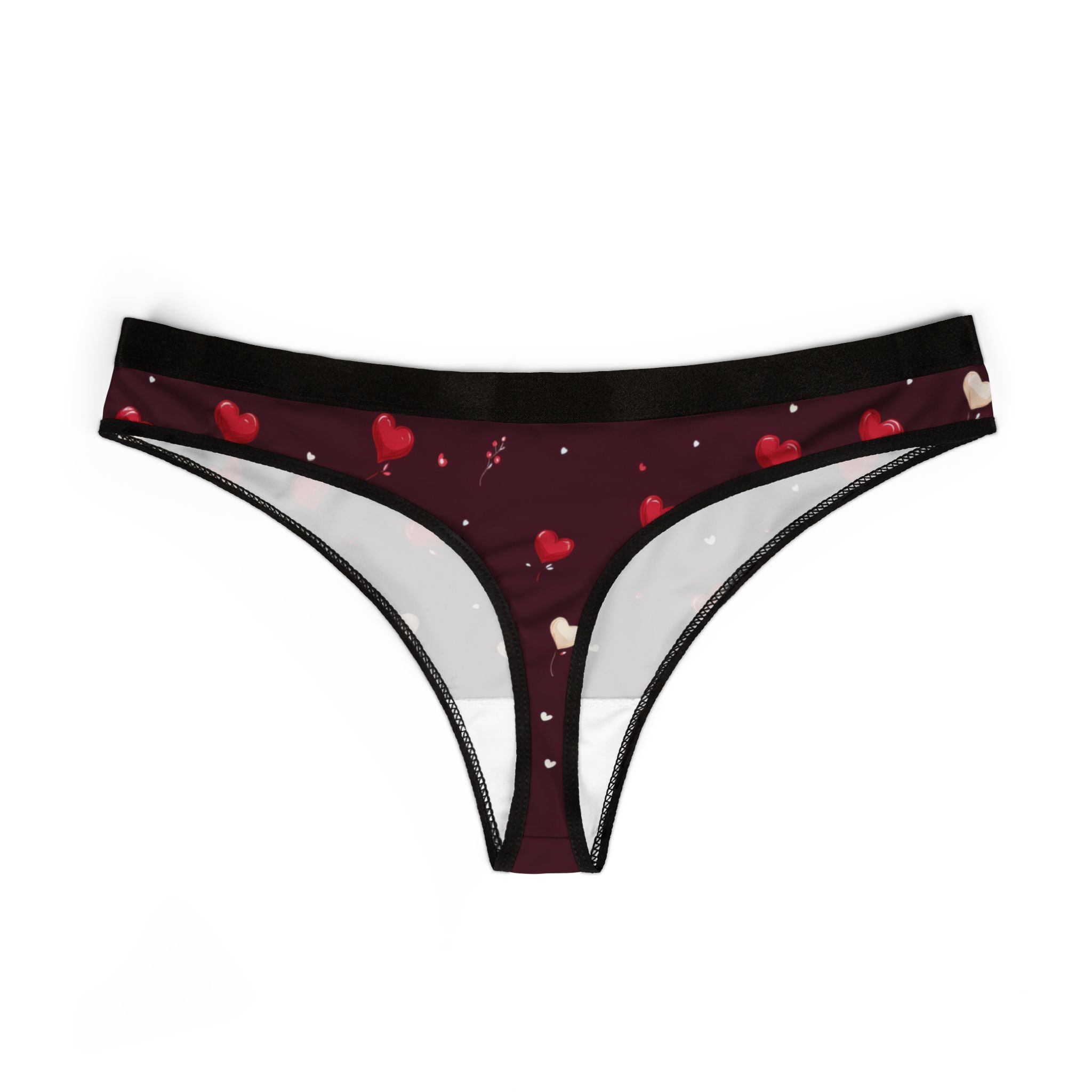 Women's thongs valentine red heart one one