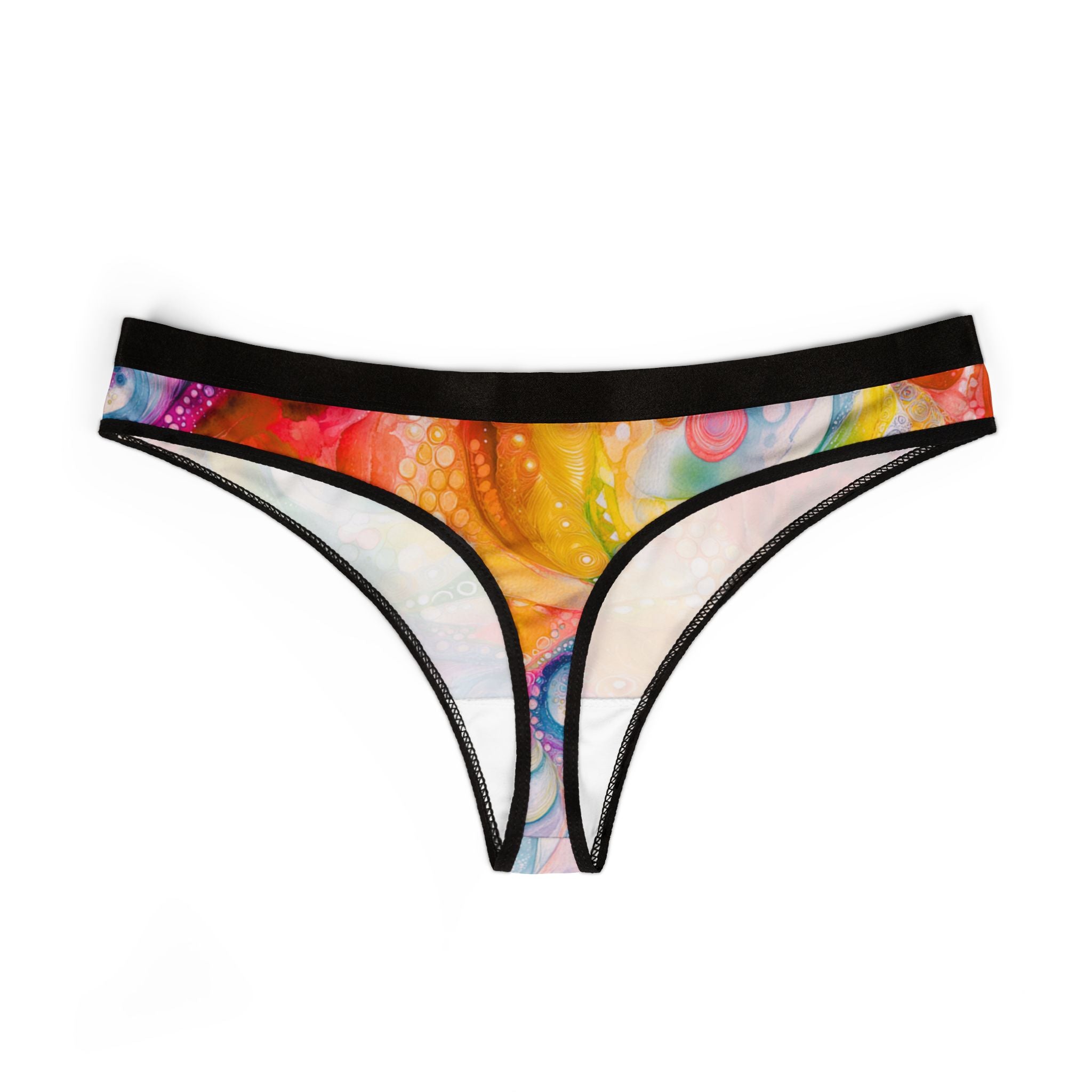 Women's thongs watercolor abstract