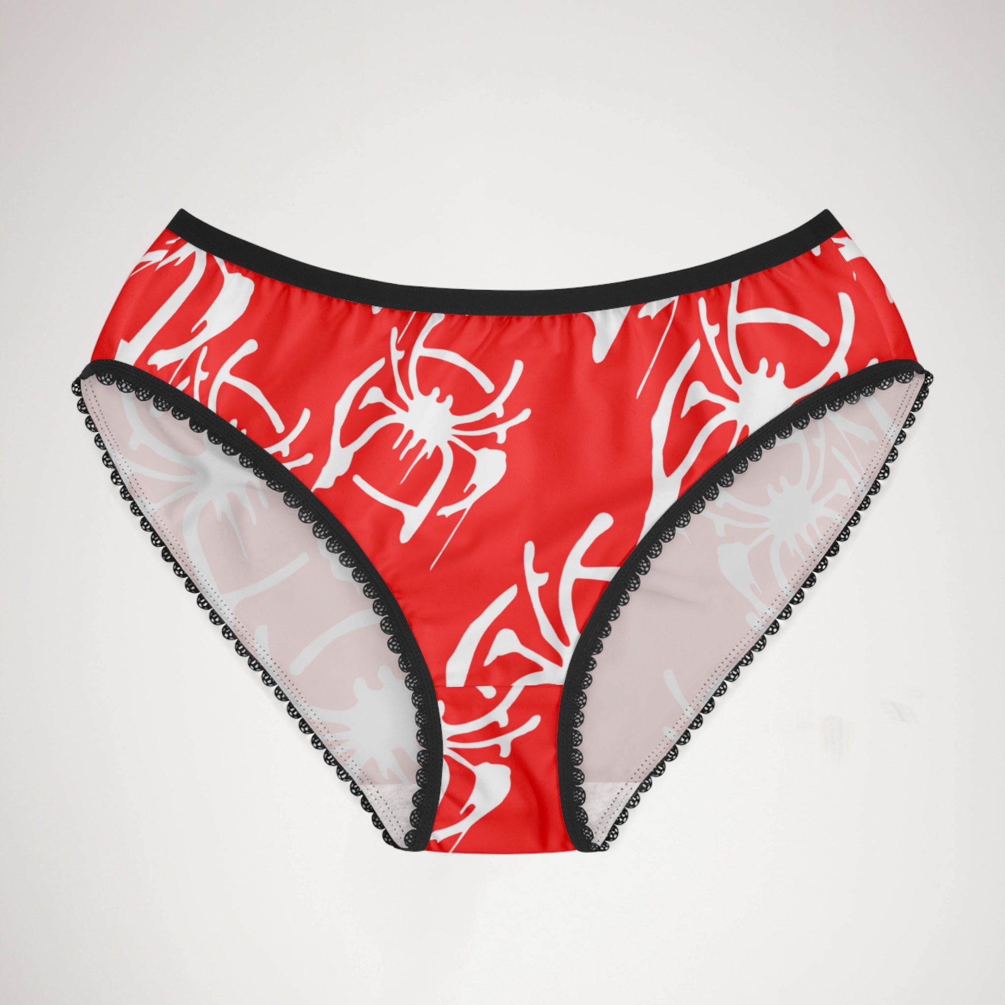 Women's briefs only spider web red