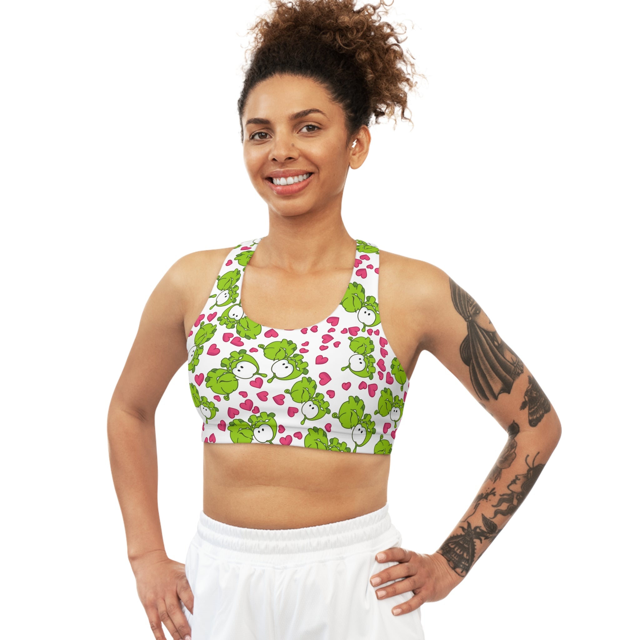 Sports bra om nom kiss valentine white