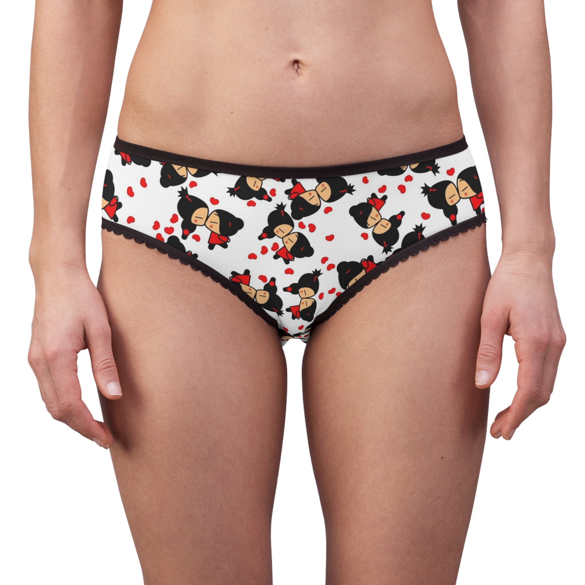 Women's briefs pucca valentine kiss white