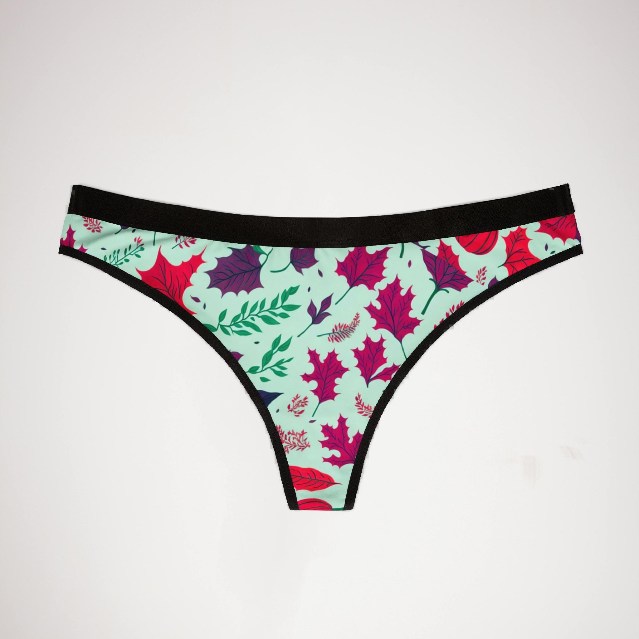 Women's thongs autumn leaves