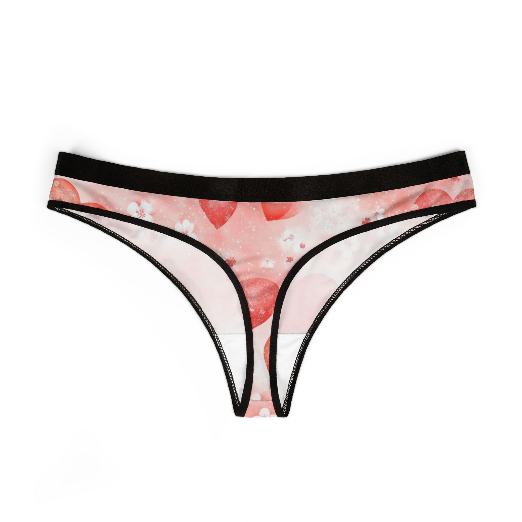 Women's thongs valentine red heart