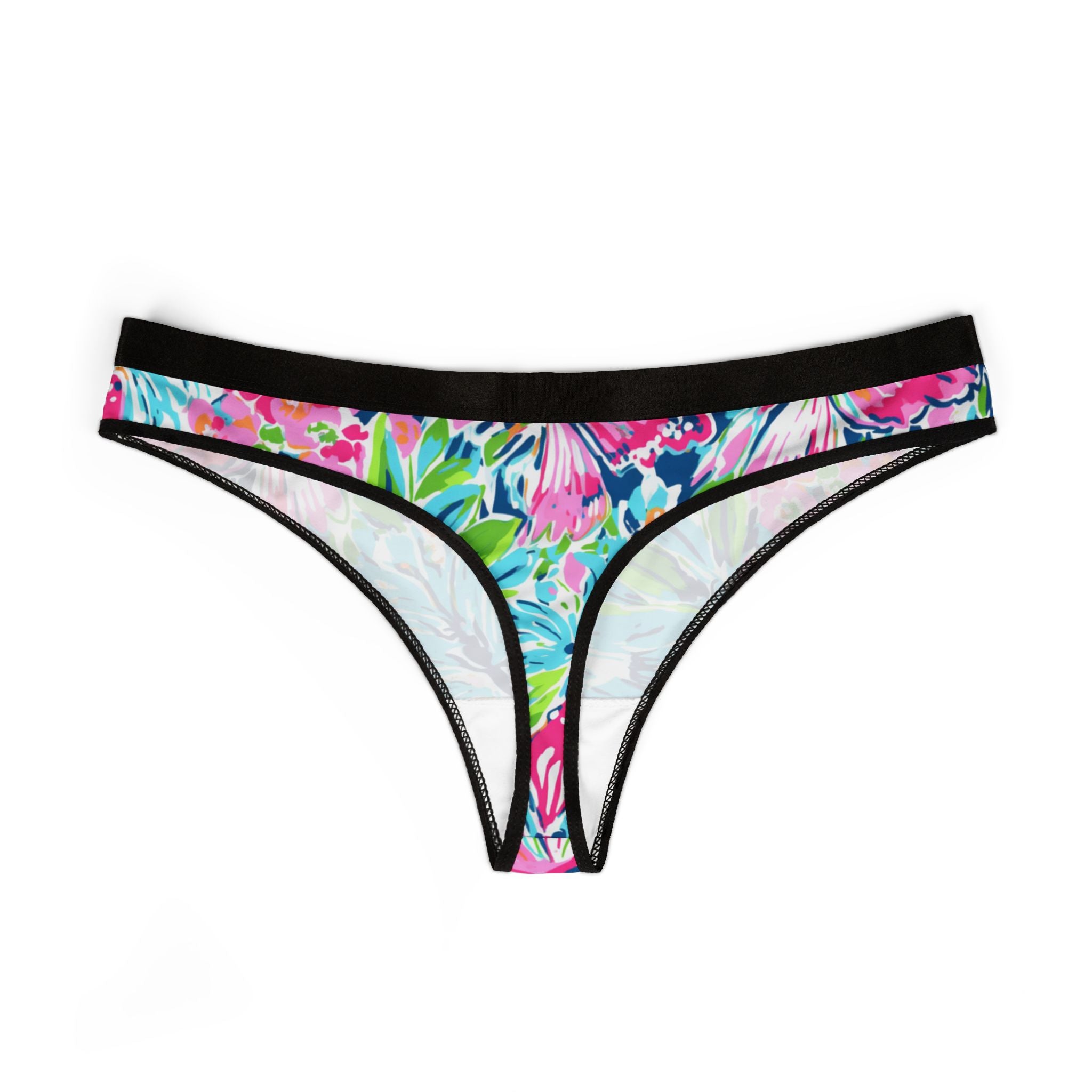 Women's thongs preppy butterflies