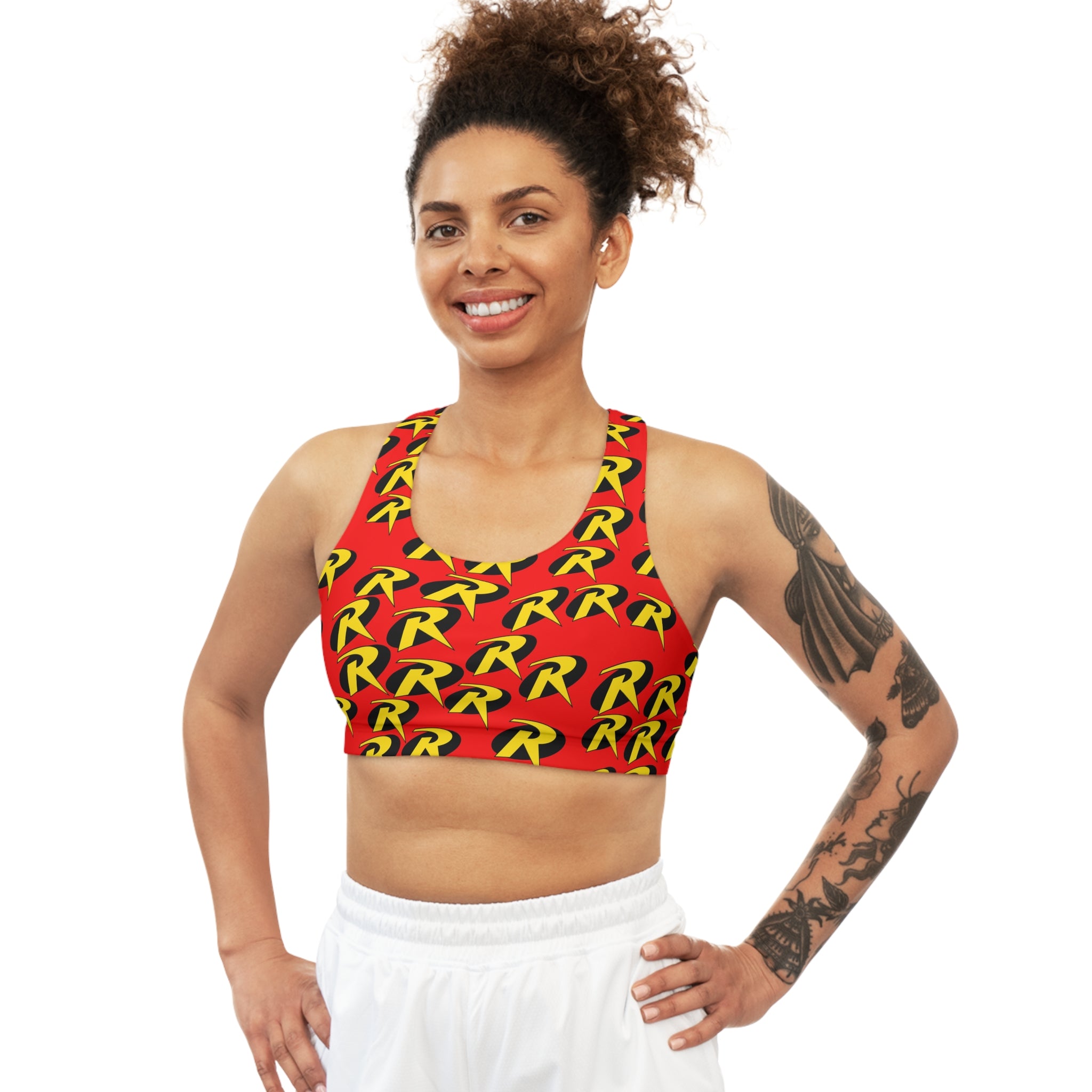 Sports bra robin symbol red