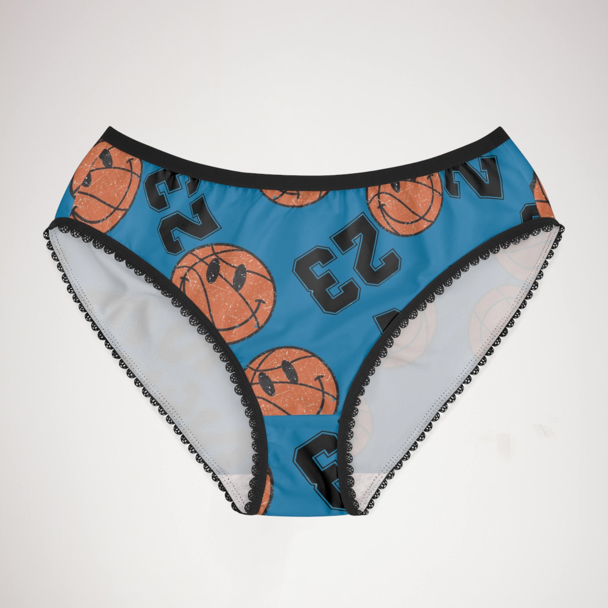 Women's briefs number   basketball cyan