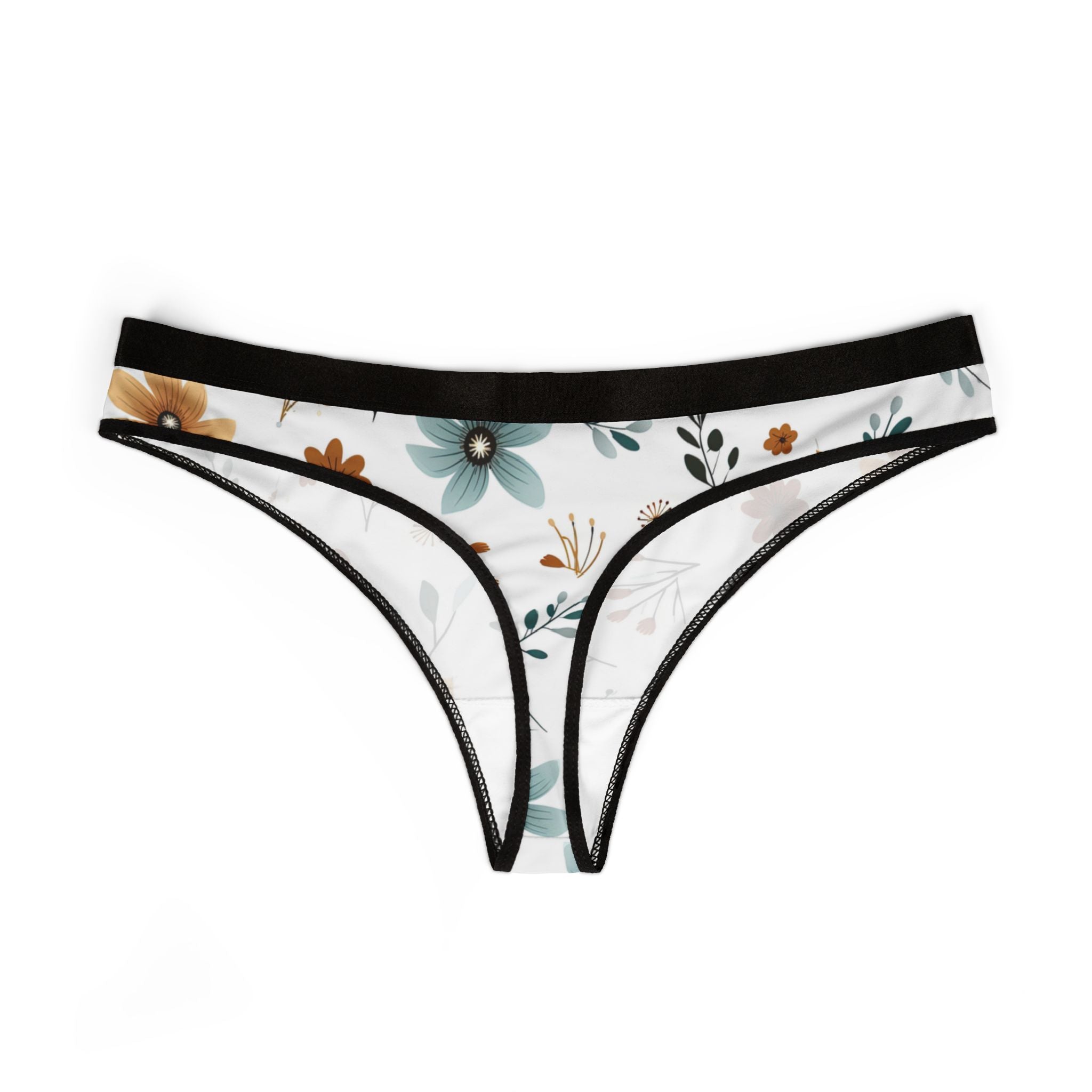 Women's thongs minimal boho flowers