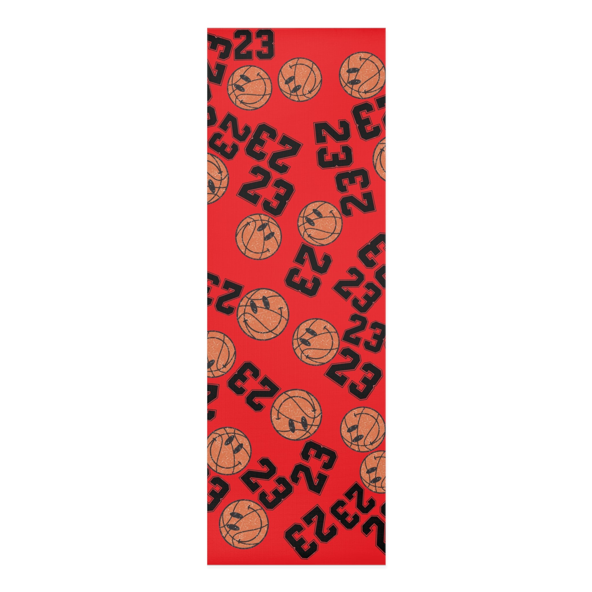 Foam yoga mat number   basketball red